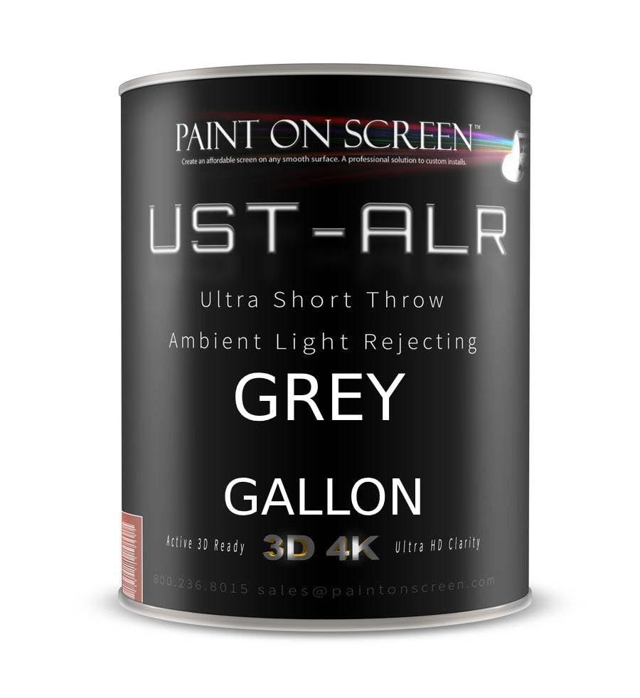 Paint on Screen Paint on Screen Projector Screen Paint with Ambient Light Rejection | UST Projector Screen Paint For Picture Perfect 1080 HD and 4K UHD Clarity in High Ambient Light Spaces | Matte Gray, 1 Gallon