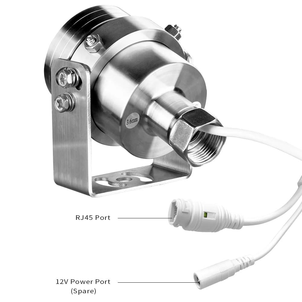 HJT HJT 5MP POE Explosion Proof Camera, 304 Stainless Steel,UltraHD IP Surveillance Camera,Outdoor IP66 Waterproof, 85 View Angle,3.6mm Lens, 98ft IR Night Vision
