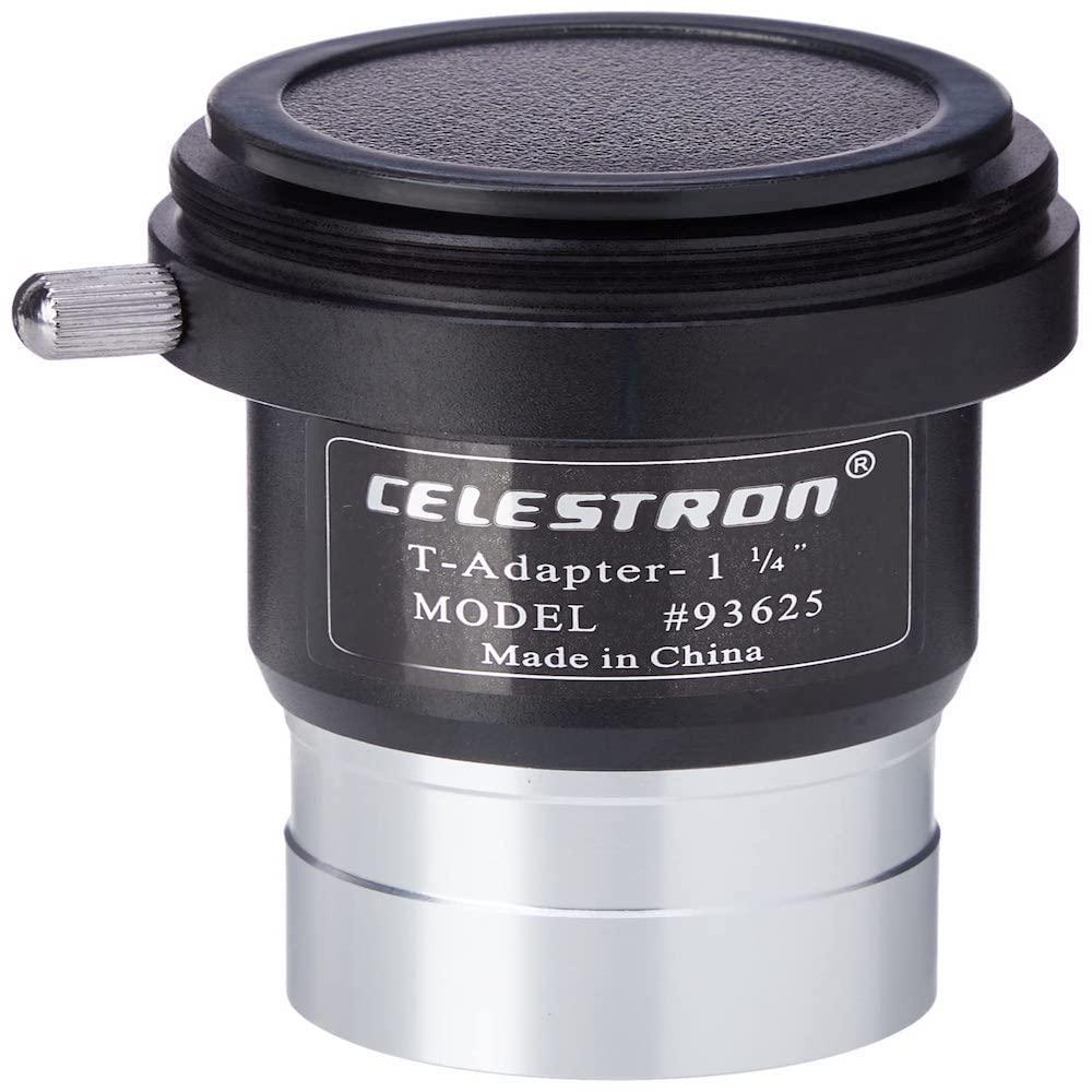 Celestron Celestron Universal Piggyback Mount & 93625 1.25 Inch Universal SLR or DSLR Camera T-Adapter, Silver/Black