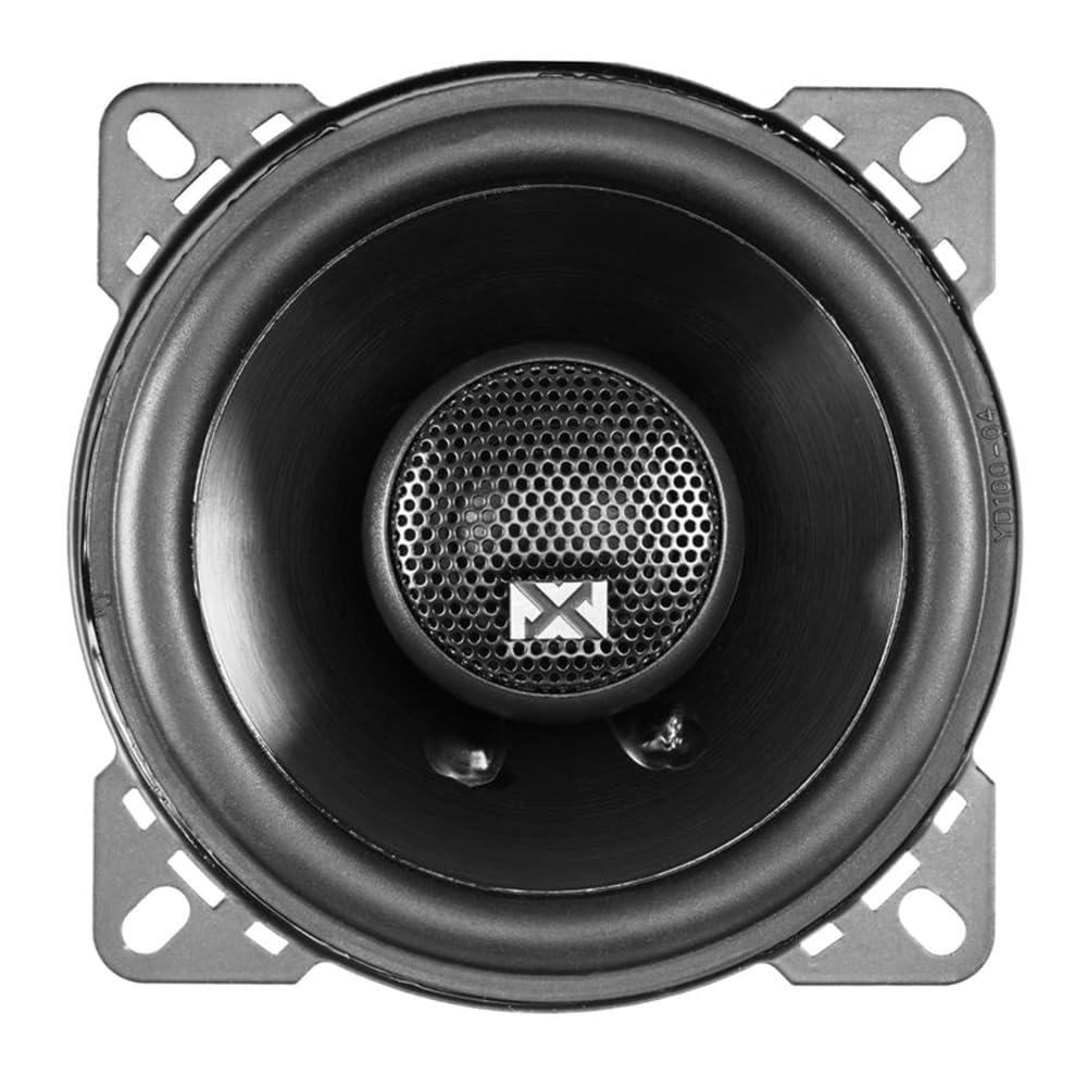 NVX NVX NSP4 4\" Car Speakers, 300W Max, 100W RMS, 2-Way Coaxial w/Silk Dome Tweeters & Built-in X-Overs, Easy to Install in Cars/Trucks/Doors (Pair)