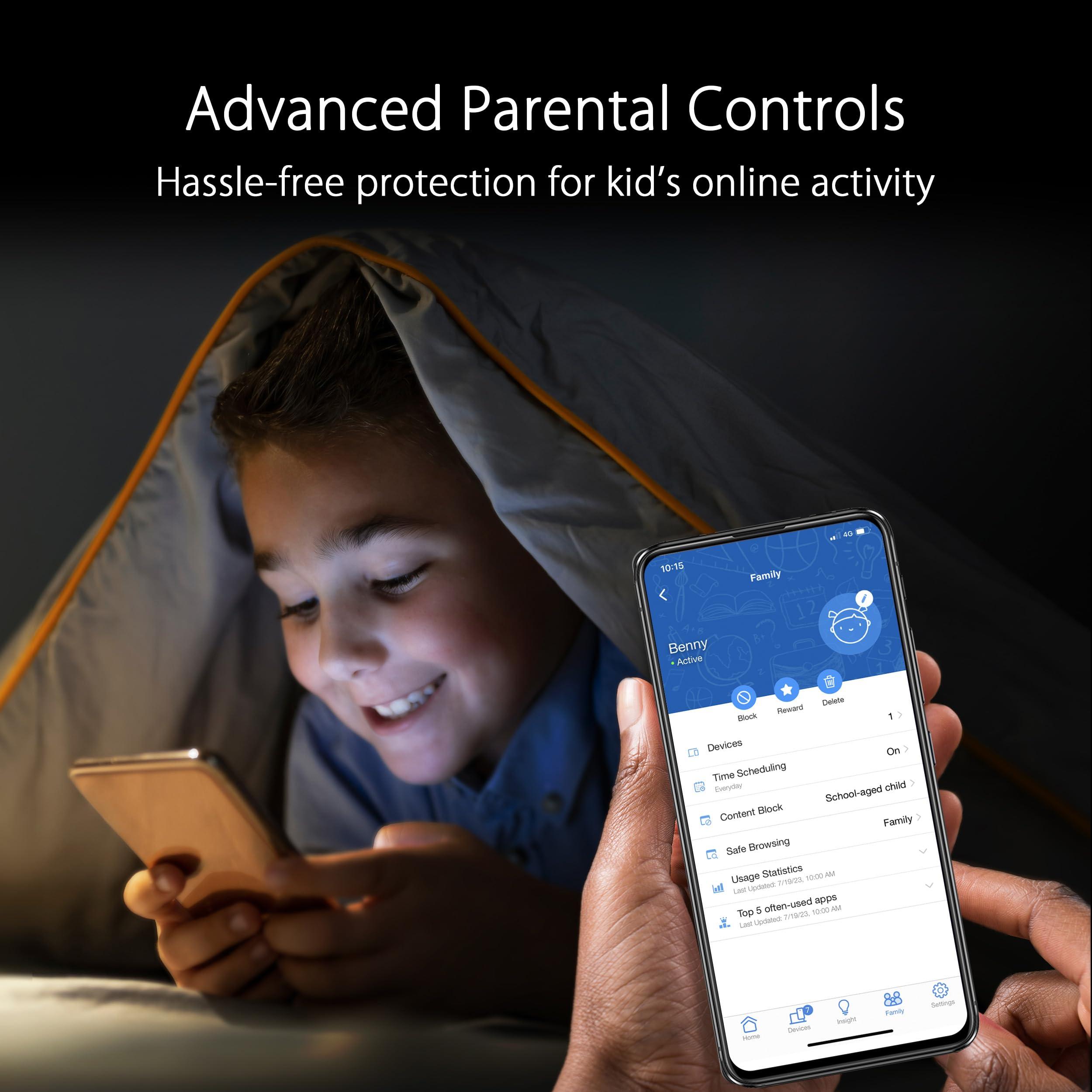 ASUS ASUS ZenWiFi Whole-Home Tri-band Mesh WiFi 6E System (ET9 3PK), Coverage up to 7,800 sq.ft, 7800Mbps, new 6GHz band, AiMesh, Lifetime Free Internet Security, Parental Control, EasySetup, Instant Guard