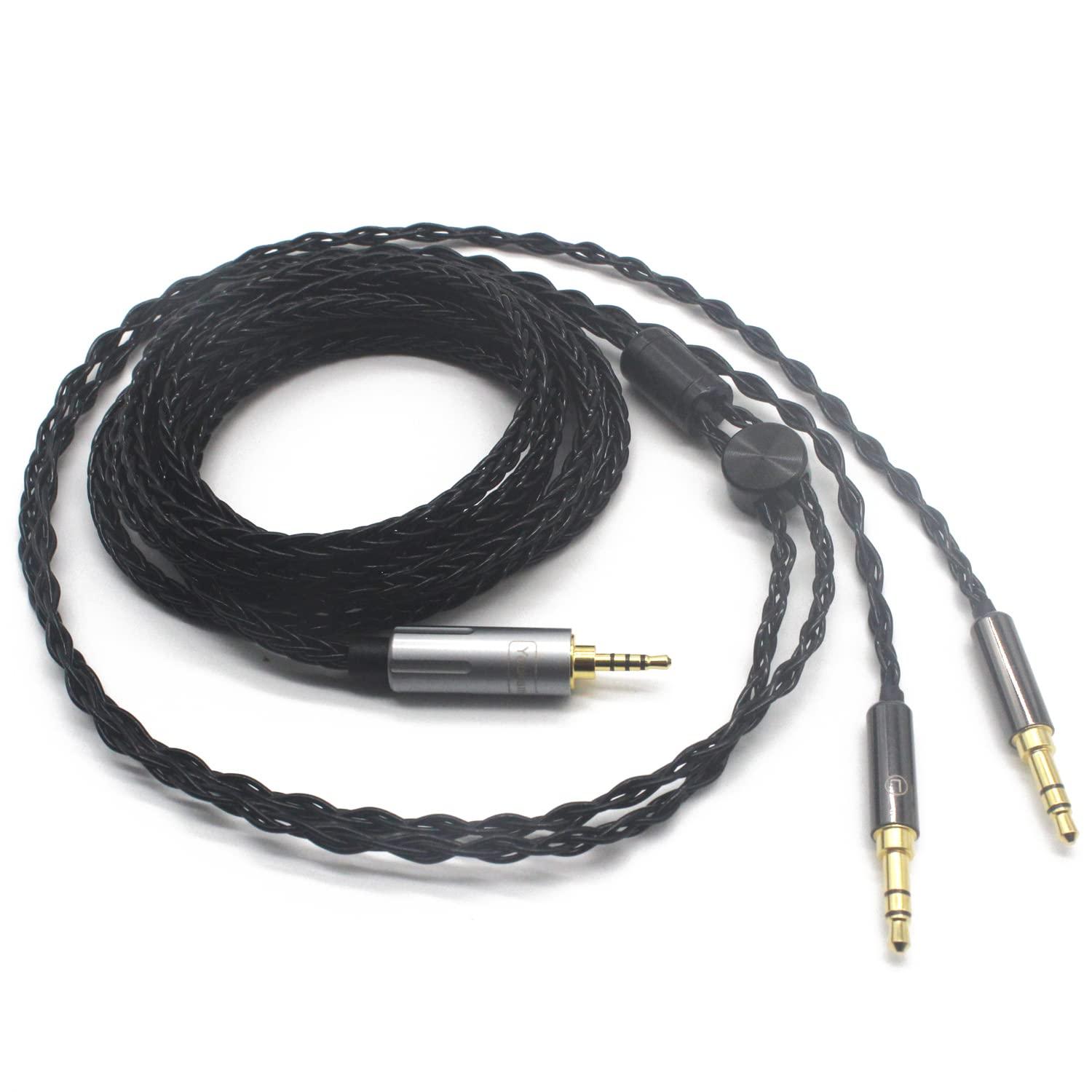 Youkamoo Youkamoo 2.5mm Balanced Headphone Replacement Cable Compatible for Hifiman Sundara, Ananda, Arya, HE400SE, HE4XX, HE-400i Headphones (Dual 3.5mm Male Version) 8.5 ft (2.60 m)