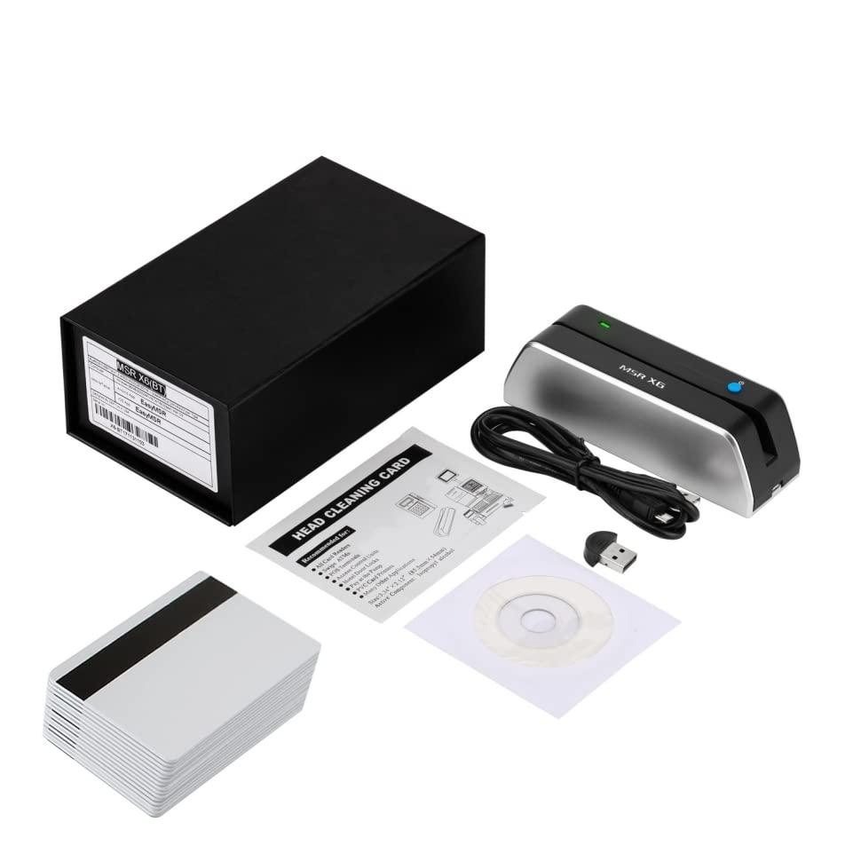 MSR X6 MSR X6 Bluetooth VIP Card Swiper Reader Writer Encoder Hico 3 Tracks USB and Bluetooth
