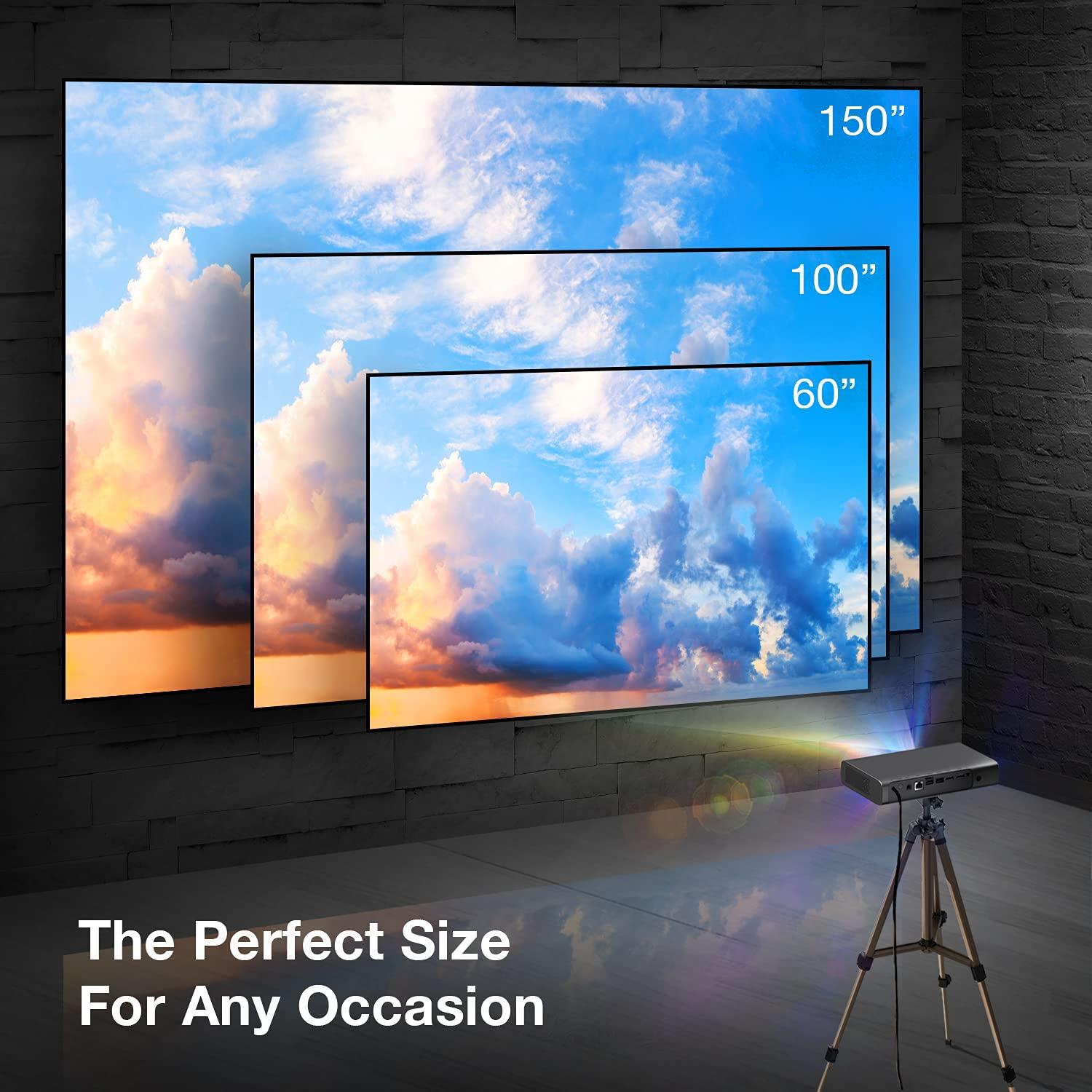 REXING REXING PRD615 Smart Home Projector 750 ANSI Lumens HD, Autofocus,3D Video,HDMI,Duo USB 2.0,WiFi, 40-150 inch DLP Projector, Miracast,App Store,Google Play,Chrome,Youtube, Netflix, Home Entertainment