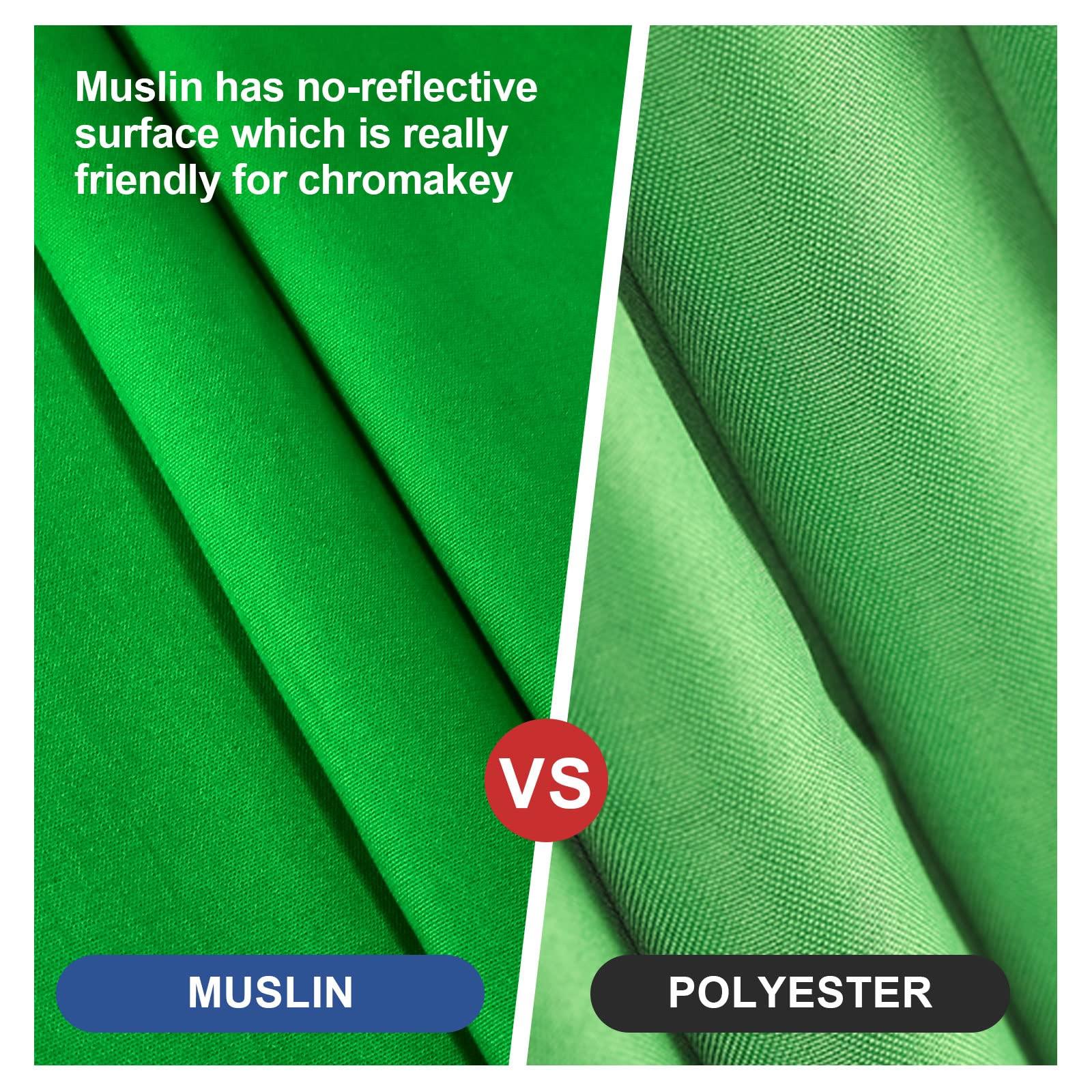 EMART EMART Green Screen Backdrop, 6 x 9 FT Photography Greenscreen Background, 8.5x10ft Backdrop Stand, Four-Legged Photo Backdrop Stand Kit with Foldable Cross Base for Streaming Zoom