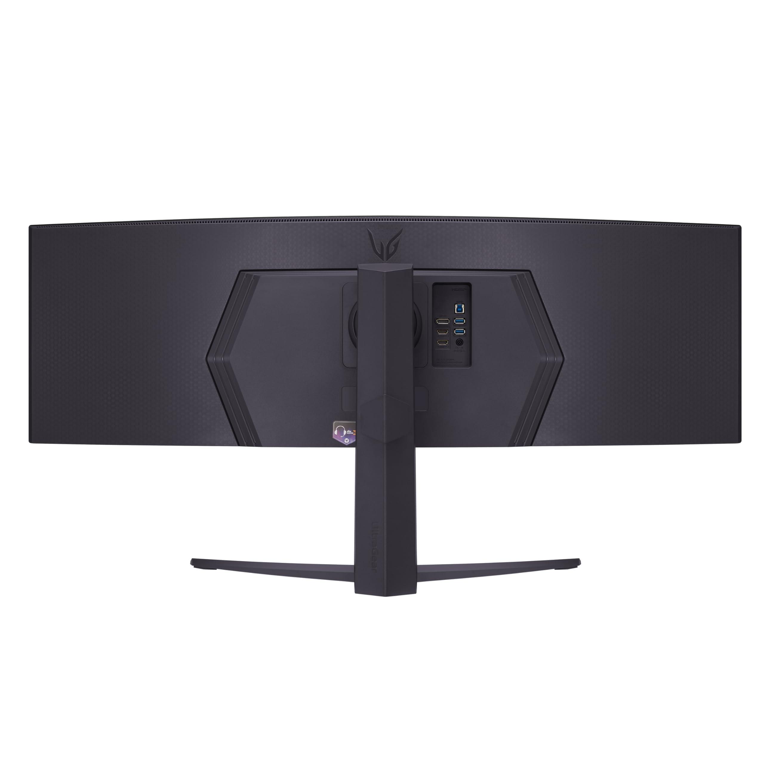 LG LG 45GR75DC-B Ultragear Curved Gaming Monitor 45-Inch 32:9 Dual QHD 1ms 200Hz VESA DisplayHDR 600 with DCI-P3 95% AMD FreeSync Premium Pro Enhanced Gaming GUI DTS HP:X 3-Way Adjustable Stand - Black