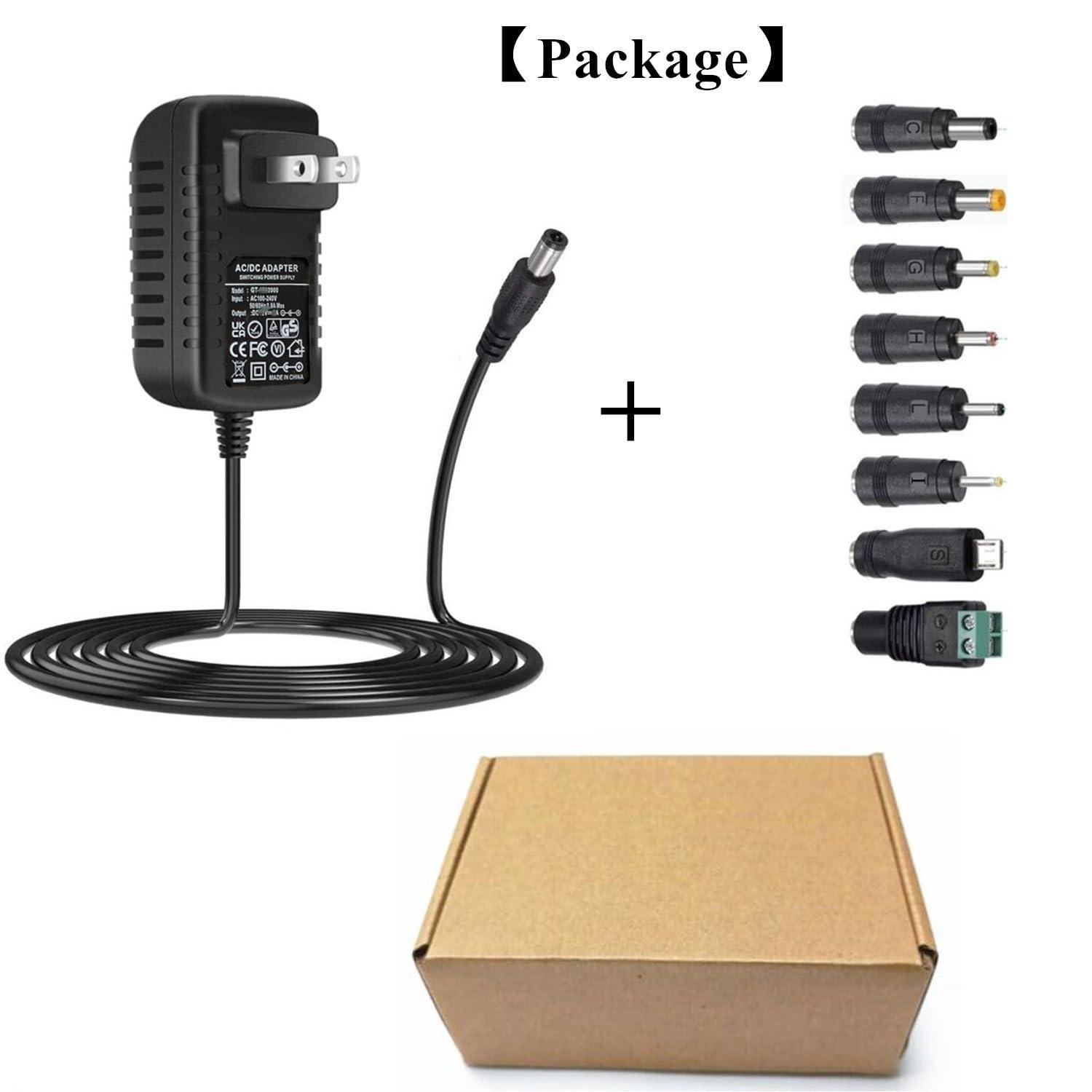 GuanTing Universal AC Adapter 15V 1A Power Supply 15W AC110V to DC15V Power Driver 15V 100mA~1000mA All Compatible with 8 DC Plug Tips adapters Charger Transformer AC-DC Adapter (DC15V~1A)