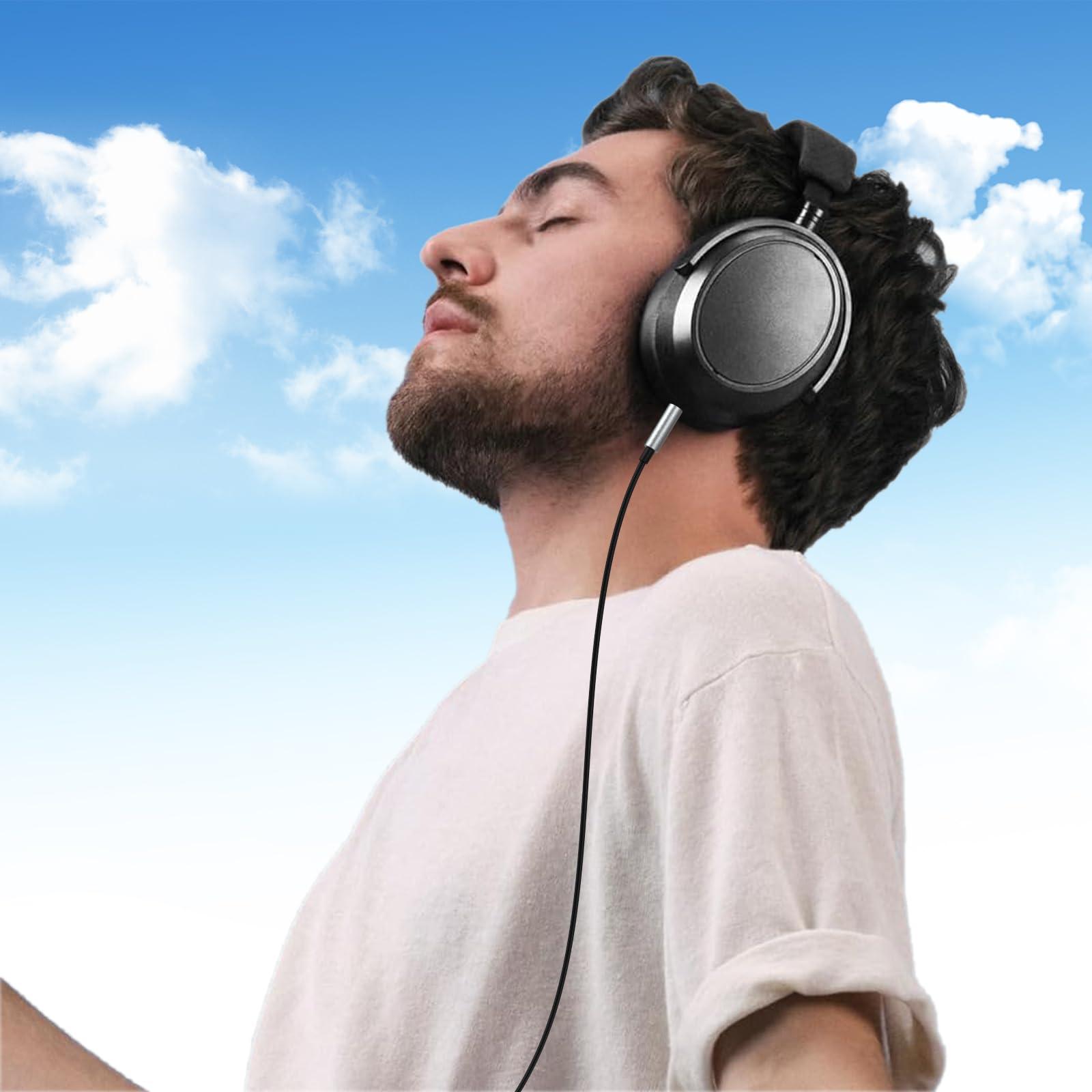 Zosvoses Zosvoses Momentum 4 Cable Compatible with Sennheiser Momentum 4/3/2.0, HD1 On-Ear, HD 400S/450BT, PXC 550/550-II, ACCENTUM Plus Headphones, 3.5mm Audio Cable Headset with 6.35mm Adapter, 6.6ft