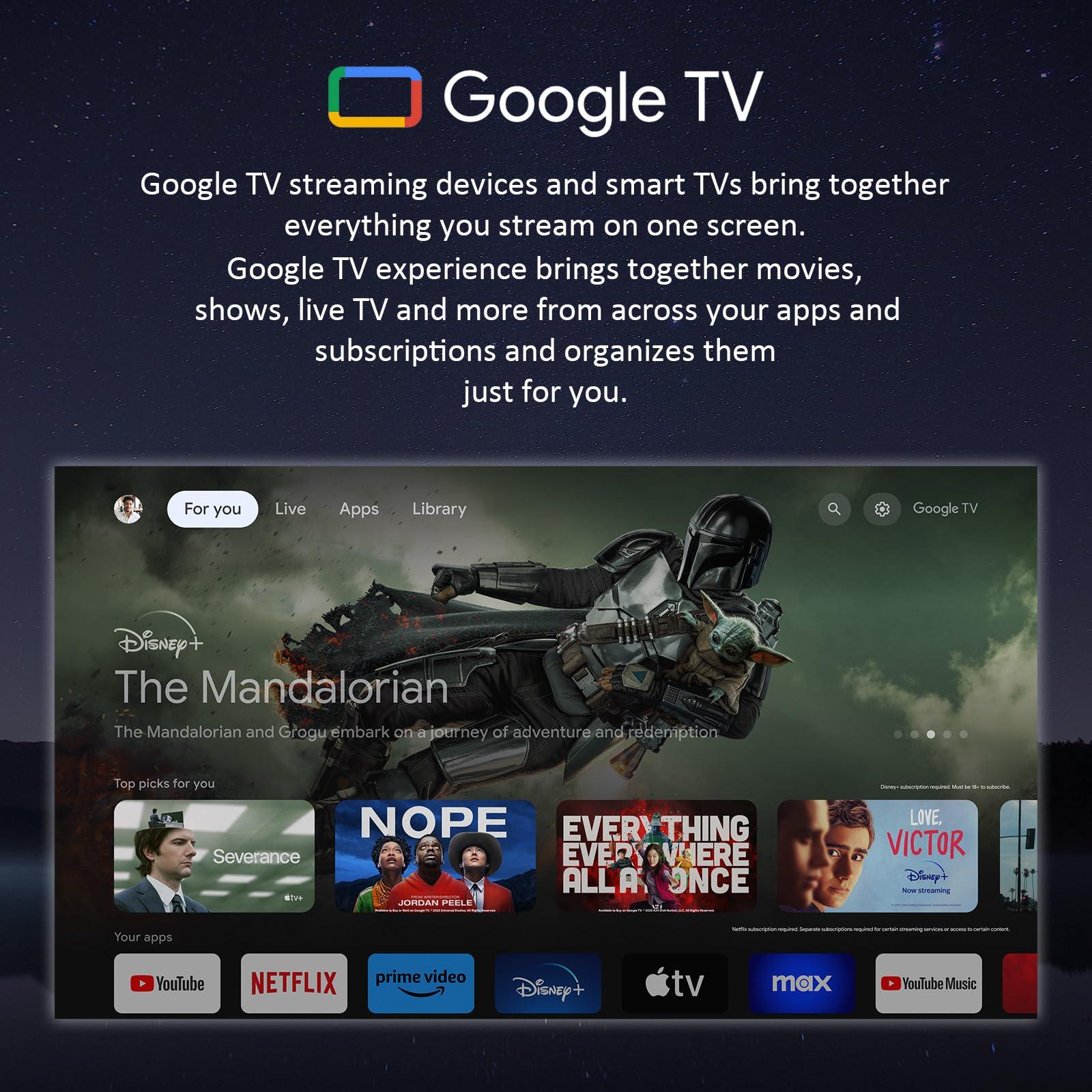 SYLVOX SYLVOX Outdoor TV with TV Mount, 43 inch Smart Outdoor TVs, 4K Weatherproof Television for Outside, Support Google Assistant, Chromecast, 1000 nit Brightness Partial Sun (Deck Pro 2.0/2024)