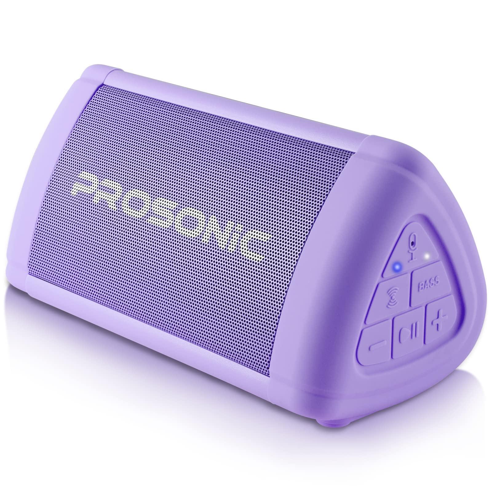 P Prosonic Prosonic BT3 Portable Wireless Bluetooth Speaker with 10W Stereo Sound & Bass Boost -Rich Sound & Intense Bass -Bluetooth 5.0 -Microphone -IPX5 - in & Outdoor Speaker (Purple)