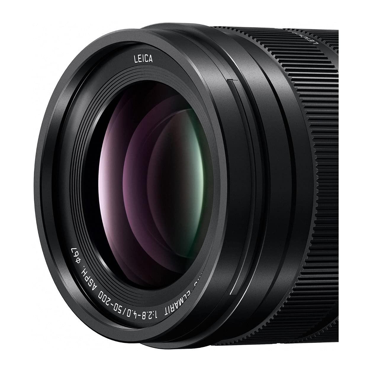 Panasonic Panasonic LUMIX Professional 50-200mm Camera Lens, G Leica DG Vario-ELMARIT, F2.8-4.0 ASPH, Dual I.S. 2.0 with Power O.I.S, Mirrorless Micro Four Thirds, H-ES50200 (Black)