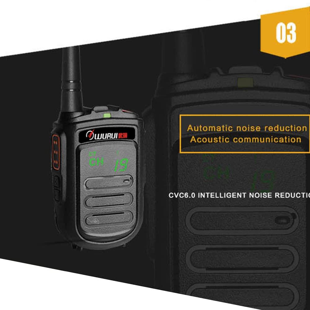 TXQ Wurui DP168 dmr walkie Talkie 2 Pack Mini Cheap Digital uhf Two Way Radio gmrs Long Range for Workplace Adults Skiing intercom Hospital Hotel Waterproof (2 PCS)