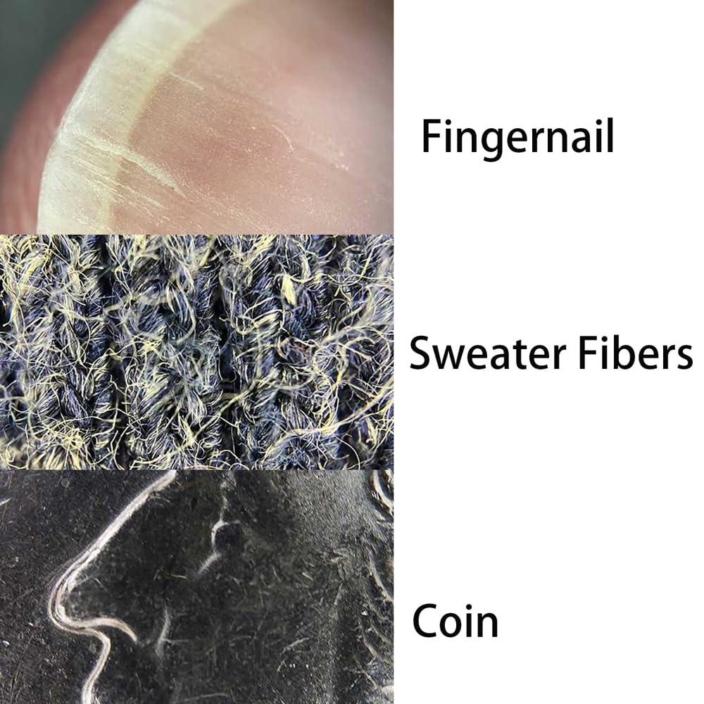 EZGHAR Nanozoom 200x Magnification Zoom, Nanozoom High-Tech Clip-On Lens Turns Any Smartphone Into A Pro-Microscope, Phone Microscope with CPL Lens/LED Light, 200x Pocket Microscope Camera (3pcs)