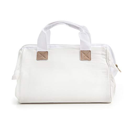 Dickies Work Gear Dickies 16-Inch Durable Canvas Work Bag for Painters, Carpenters, and Builders, Heavy-Duty Zipper, Reinforced Handles, Exterior Pockets, White