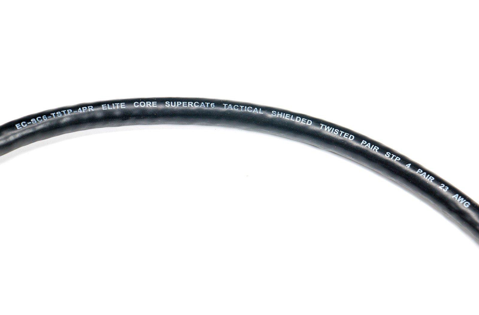 Elite Core Elite Core SUPERCAT6 |Ultra-Durable Shielded Tactical CAT6 | Booted RJ45 Connectors | 300\' ft, 300-ft (SUPERCAT6-S-RR-300)