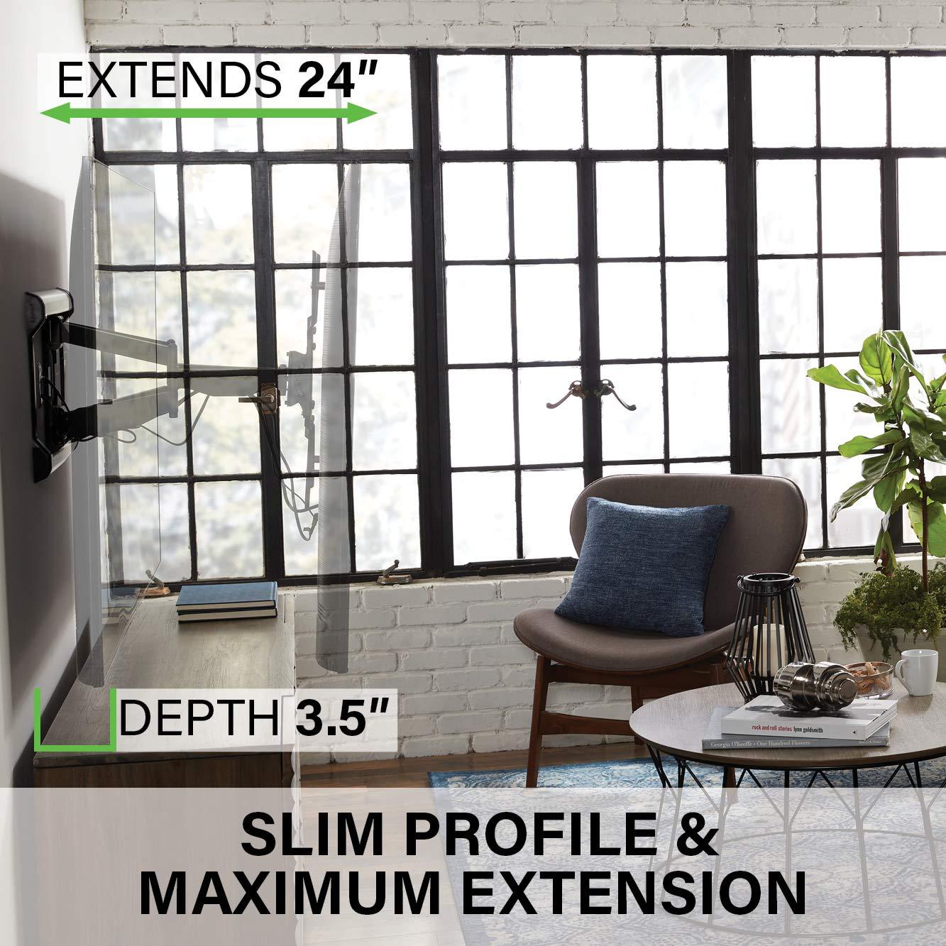 Sanus SANUS Universal Full Motion TV Mount with in-Wall Power Kit