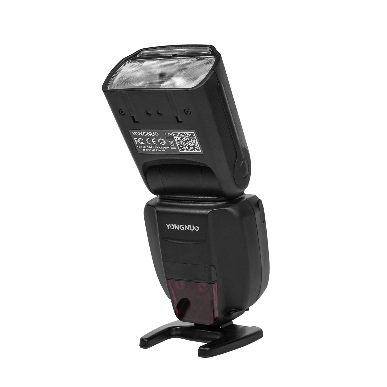 YONGNUO YONGNUO YN690EX-RT Wireless Flash Speedlite, GN60 TTL HSS 1/8000s Optical Master and Slave Camera Flash for Canon, 2000mAh Li-ion Battery with Type-C Charging Interface