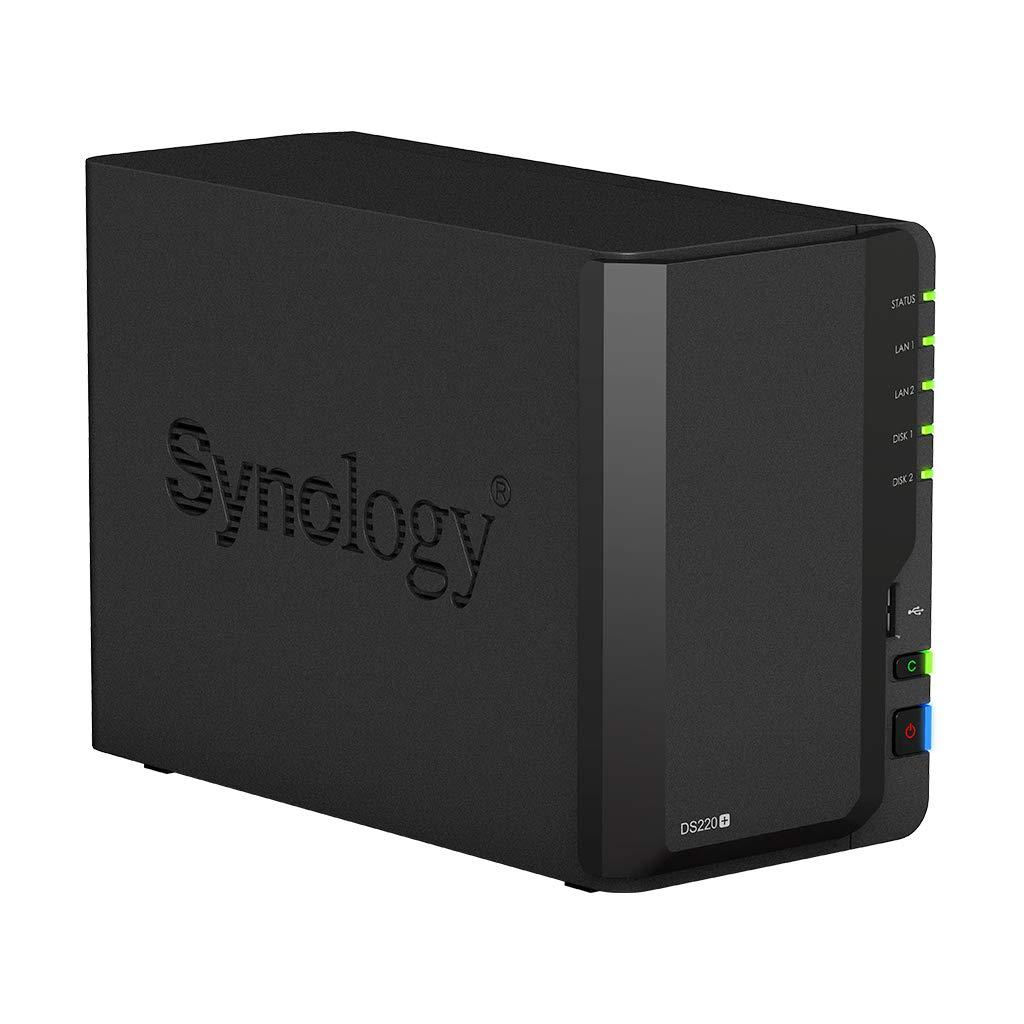 Synology Synology DiskStation DS220+ NAS Server for Business with Celeron CPU, 6GB Memory, 2TB SSD Storage, DSM Operating System