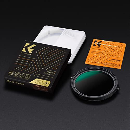 K&F Concept K&F Concept 72mm Variable Fader ND2-ND32 ND Filter and CPL Circular Polarizing Filter 2 in 1 for Camera Lens No X Spot Waterproof Scratch Resistant (Nano-X Series)