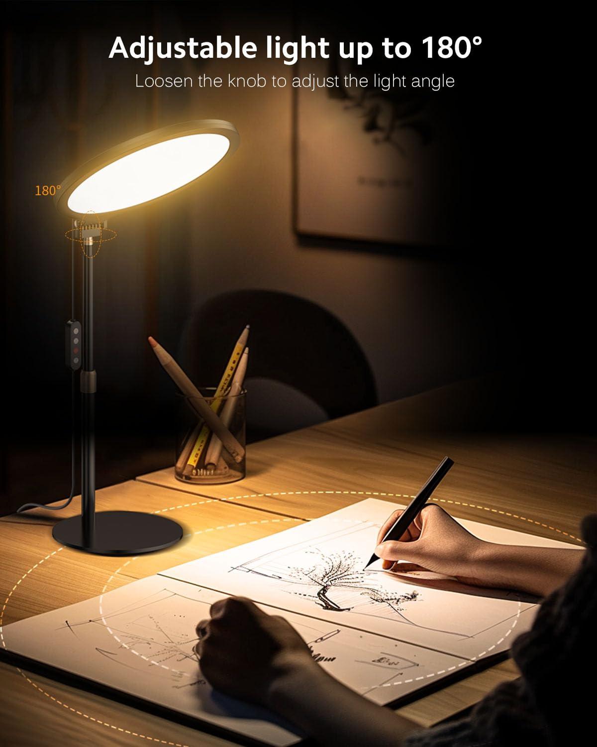 Vimose Ring Light with Stand for Zoom Meetings, 360 Rotate 10.5" Zoom Lighting for Computer Video Conference Light Desk Light, Full-Screen LED Lighting with Phone Holder for Live Streaming, Video Call