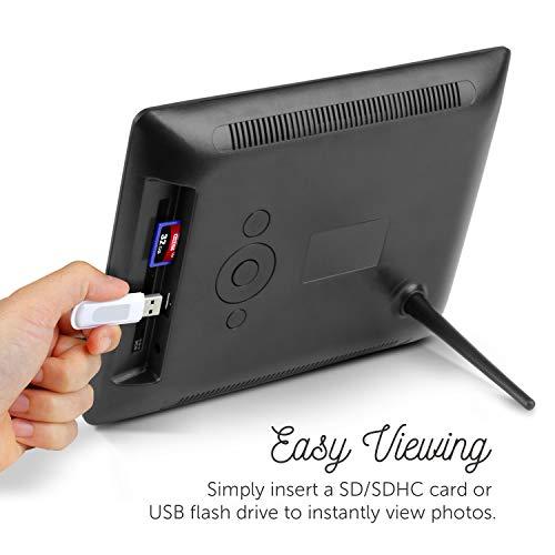 Aluratek Aluratek 8 Inch LCD Digital Photo Frame with Auto Slideshow Using USB SD/SDHC (ADPF08SF) - Black