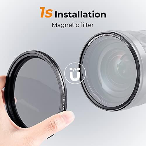 K&F Concept 58mm Magnetic Variable ND2-32 & MCUV Lens Filters Kit (2 Pcs) 1-5 Stops Variable ND MCUV Lens Protection Filter with 28 Layer Coated (Nano-X Series)