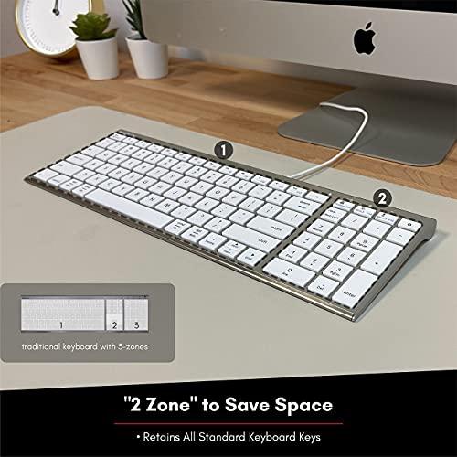 Macally Macally Compact Wired Keyboard and a Vertical Laptop Stand, Designed to Save Space