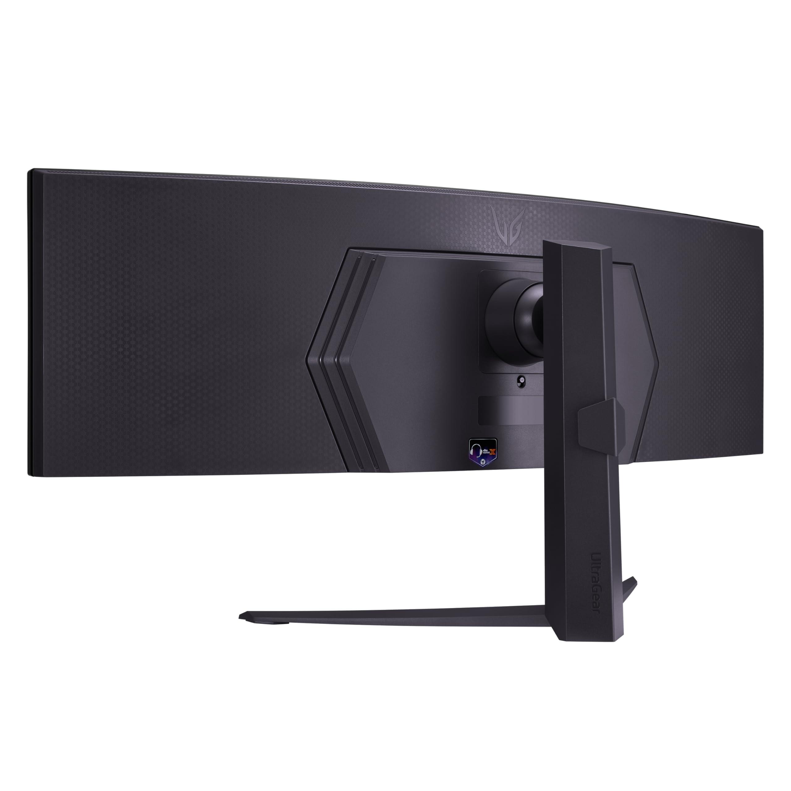 LG LG 45GR75DC-B Ultragear Curved Gaming Monitor 45-Inch 32:9 Dual QHD 1ms 200Hz VESA DisplayHDR 600 with DCI-P3 95% AMD FreeSync Premium Pro Enhanced Gaming GUI DTS HP:X 3-Way Adjustable Stand - Black