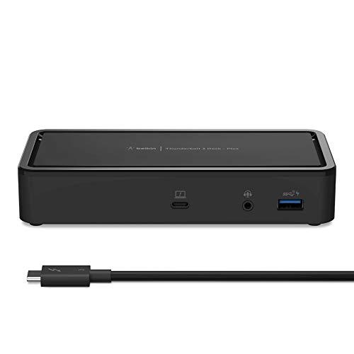 Belkin Belkin Thunderbolt 3 Dock Plus with 2.6ft Thunderbolt 3 Cable (Thunderbolt Dock for MacOS and Windows) Dual 4K @60Hz, 40Gbps Transfer speeds, 60W Upstream Charging