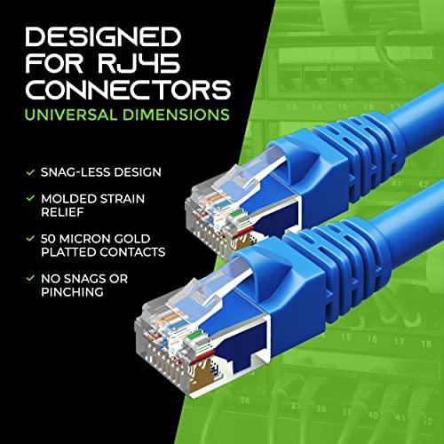 GearIT GearIT 20-Pack, Cat5e Ethernet Patch Cable 7 Feet - Snagless RJ45 Computer LAN Network Cord, Blue