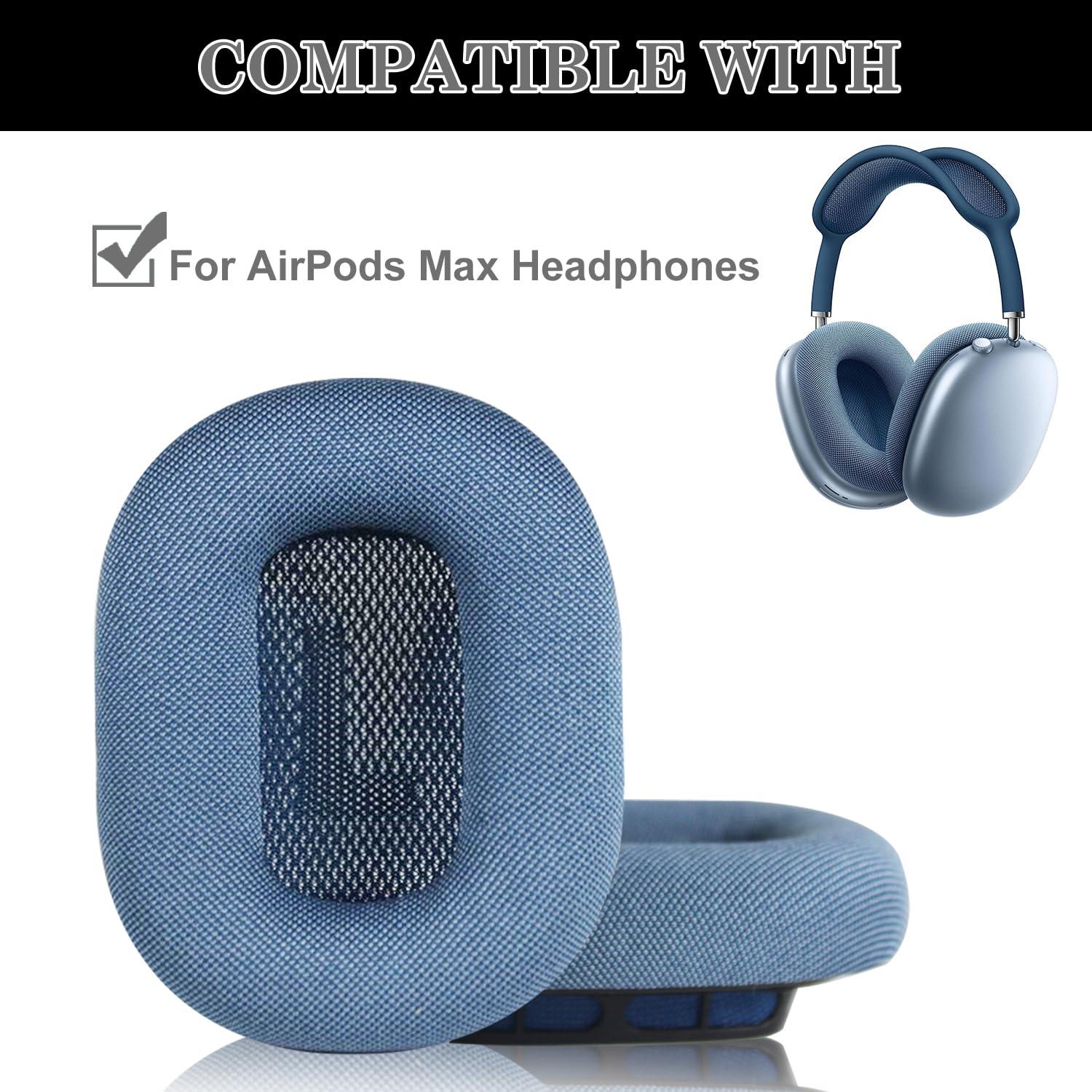Aiivioll Ear Cushions for AirPods Max Headphones,AirPods Max EarPads,Ear Pads Covers Made of Mesh Fabric and Memory FoamSky Blue