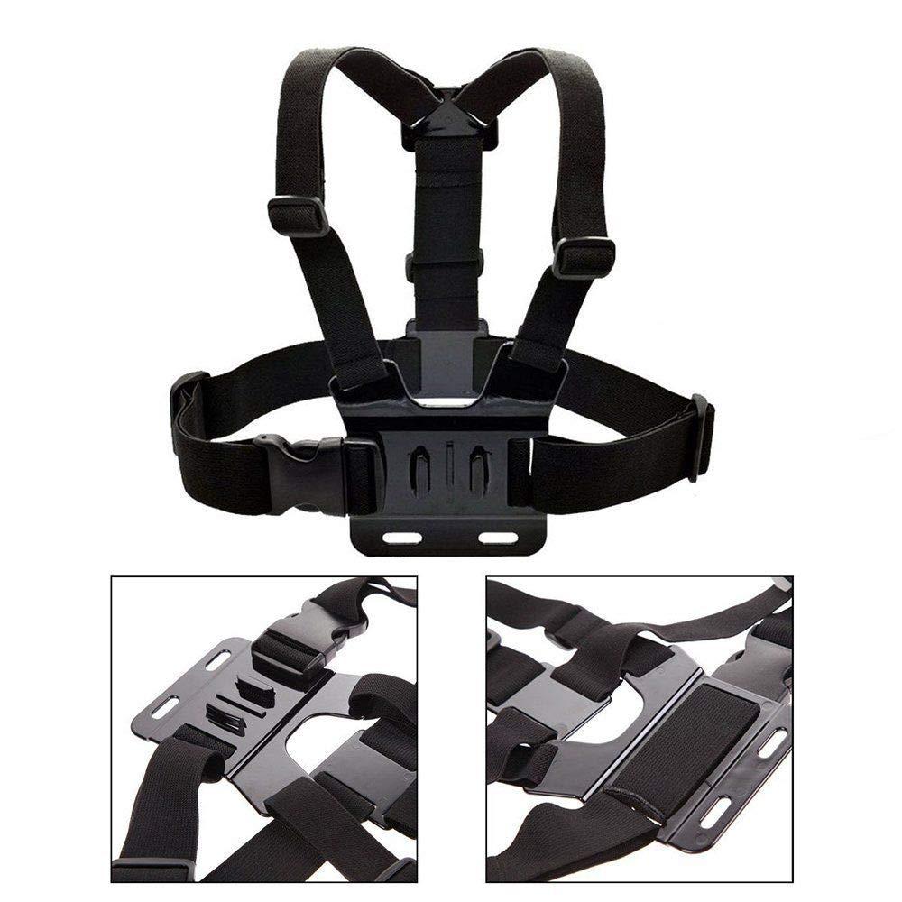 Supkeyer Action Camera Accessories Handlebar Head Chest Mount Strap Harness Adaptor with Cell Phone Clip for Gopro Hero/iPhone 15 14 13 12 11 Pro Max