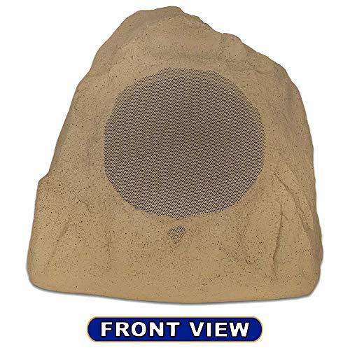 Theater Solutions Theater Solutions 2R8S Outdoor Sandstone 8" Rock 2 Speaker Set for Deck Pool Spa Yard Garden