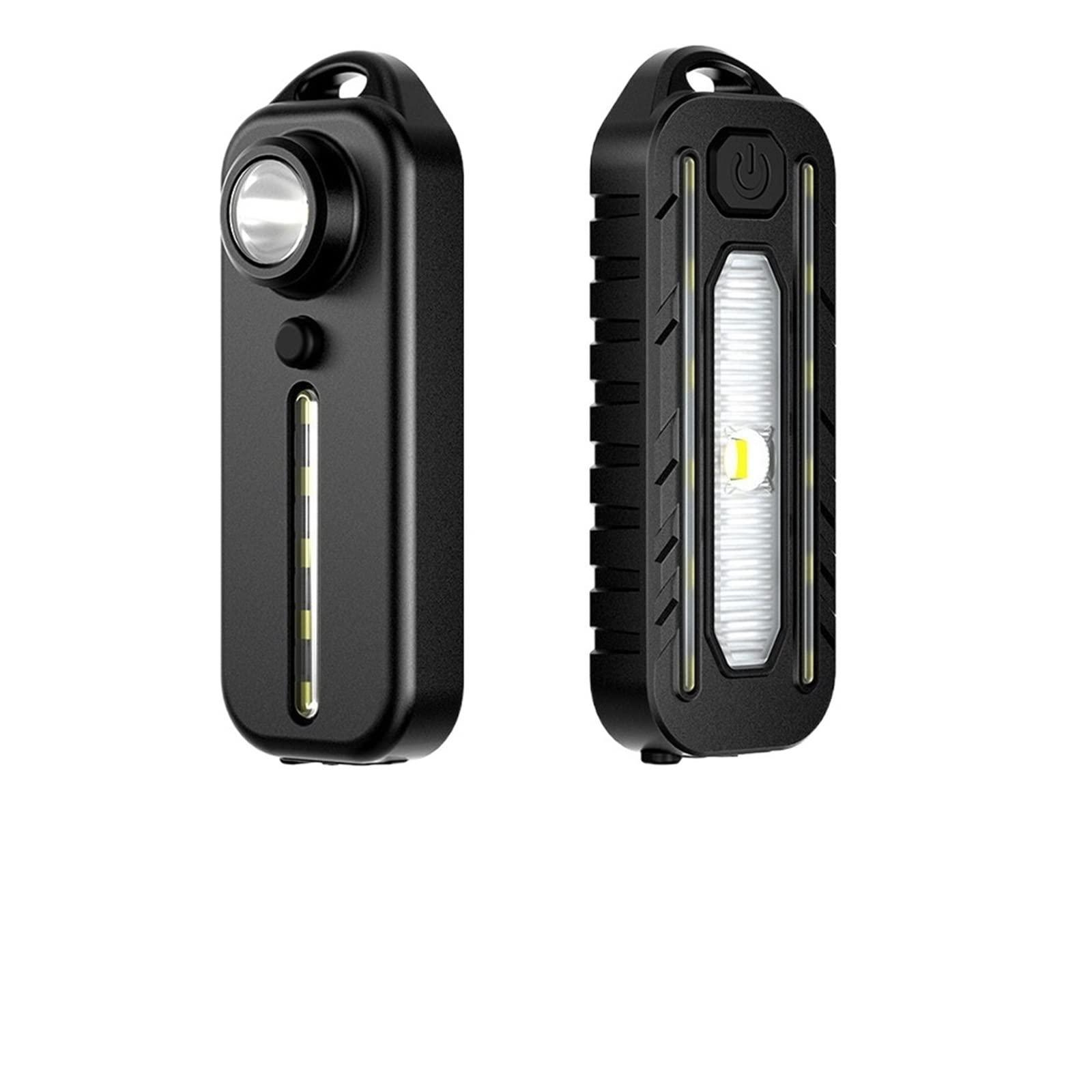 Qian Xun Shm Qian Xun Shm Multifunction Red&Blue LED Police Warning Light Powerful Mini Flashlight Rechargeable Flashlights Shoulder Clip Light (Type A)