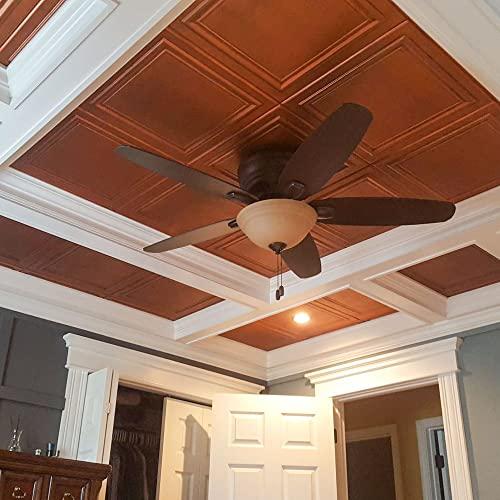 A La Maison Ceilings A La Maison Ceilings R24 Line Art Foam Glue-up Ceiling Tile (21.6 sq. ft./Case), Pack of 8, Plain White