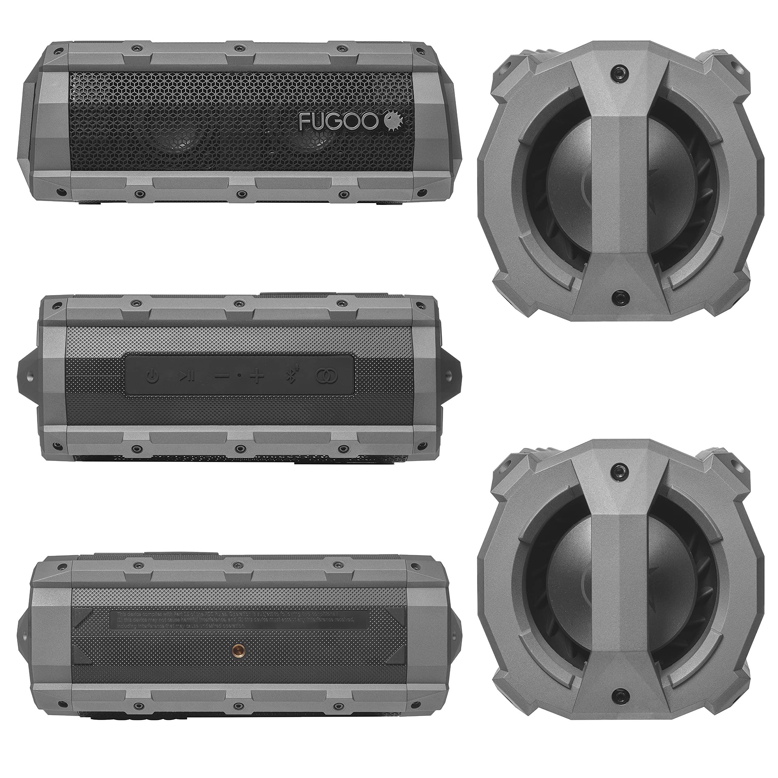 Fugoo Fugoo Element | Portable Bluetooth Speaker, 360 Audio, 60W, IPX7 Rating, Up to 40 Hours Playtime | Floats on Water | Built-in Mic Siri/Google Now