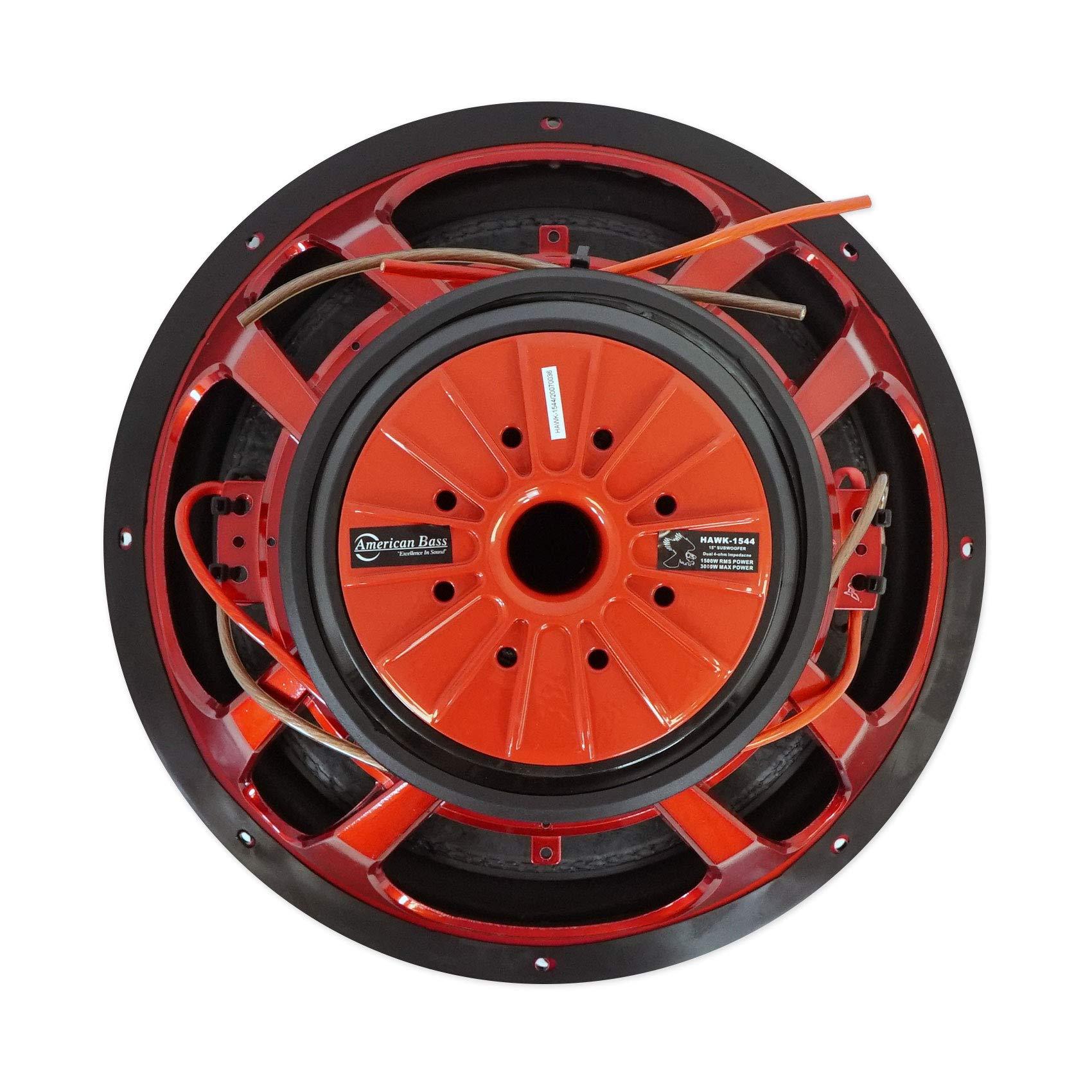 American Bass AMERICAN BASS 2 Hawk 1544 15" 3000w Peak/1500w RMS Car Subwoofers w/Cooling Ring