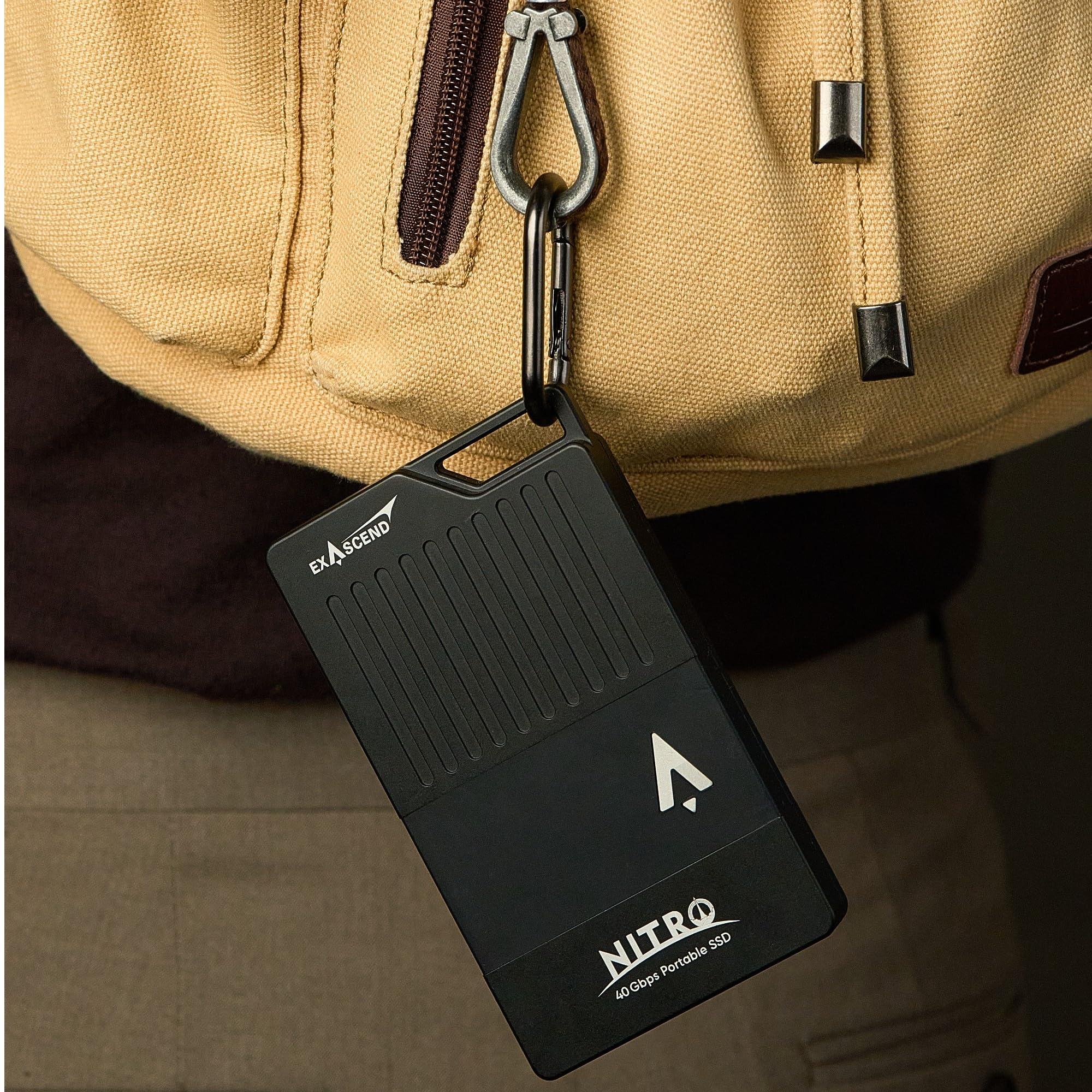 Exascend Exascend Nitro 8TB/4TB/2TB USB4 40Gbps Portable SSD, IP68-Rated, Speed Up to 3,100 MB/s (2, TB)