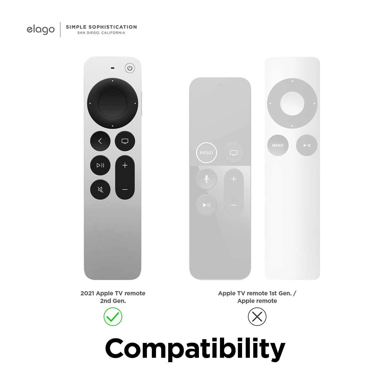 elago elago R4 Retro Case Compatible with 2022 Apple TV 4K Siri Remote 3rd Generation, Compatible with 2021 Apple TV Siri Remote 2nd Gen - Classic Controller Design [Non-Functional] (Nightglow Blue)