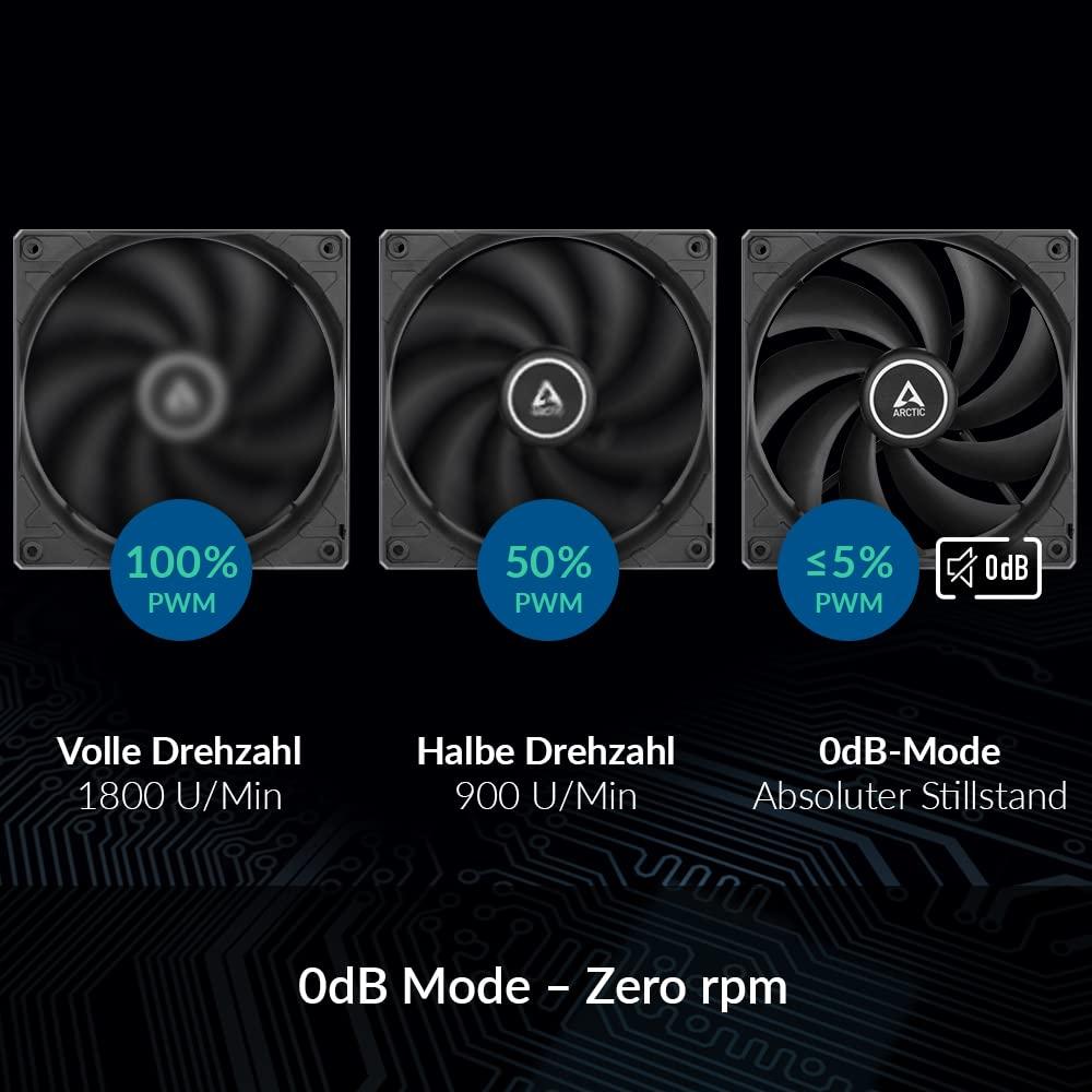ARCTIC ARCTIC F9 PWM PST - 92 mm PWM PST Case Fan with PWM Sharing Technology (PST), Quiet Motor, Computer, Fan Speed: 150-1800 RPM - Black