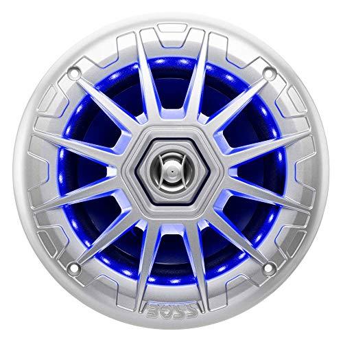 BOSS Audio Systems 4) BOSS Audio MRGB65 6.5" 400W Boat Marine RGB LED Light Speakers Silver 2 Pairs