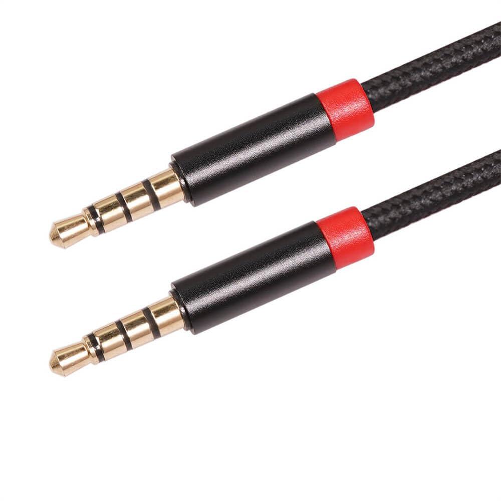 GXMRHWY GXMRHWY 4 Pole Trrs Audio Aux Jack Cable 3.5mm Male to Male Audio Cable Support Microphone and Sound Card with Compilation Network 1Meter