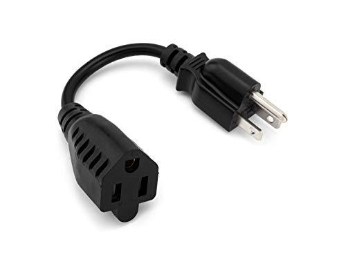 Sewell 6-Inch Power Extension Cable, 5-Pack, Outlet Saver, 18 AWG