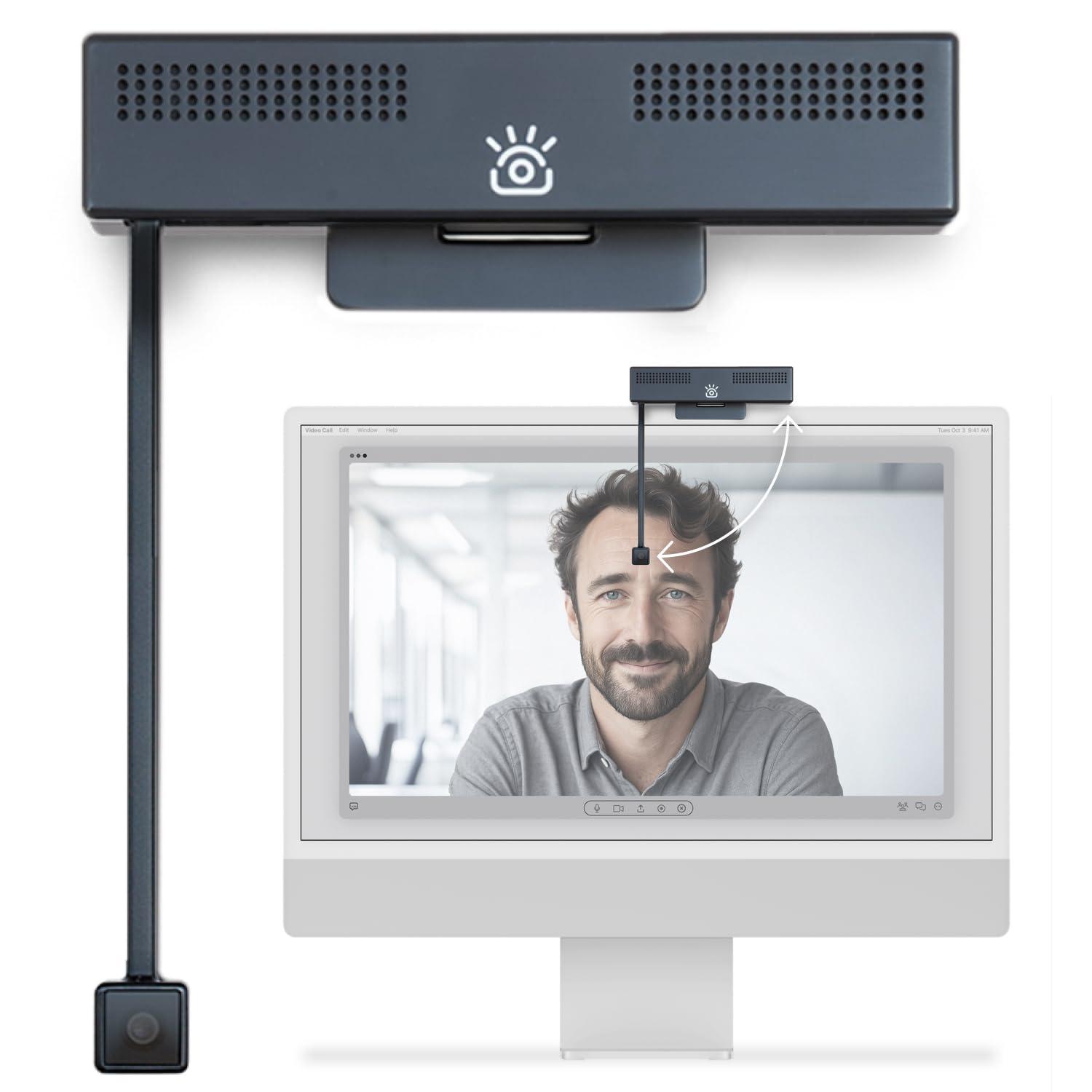 iContact Camera iContact Camera Pro 4K HD Webcam with Eye Contact, Noise Cancelling Mic, Plug and Play USB for Mac & PC Zoom, Skype, Teams, Conferencing and Video Calling