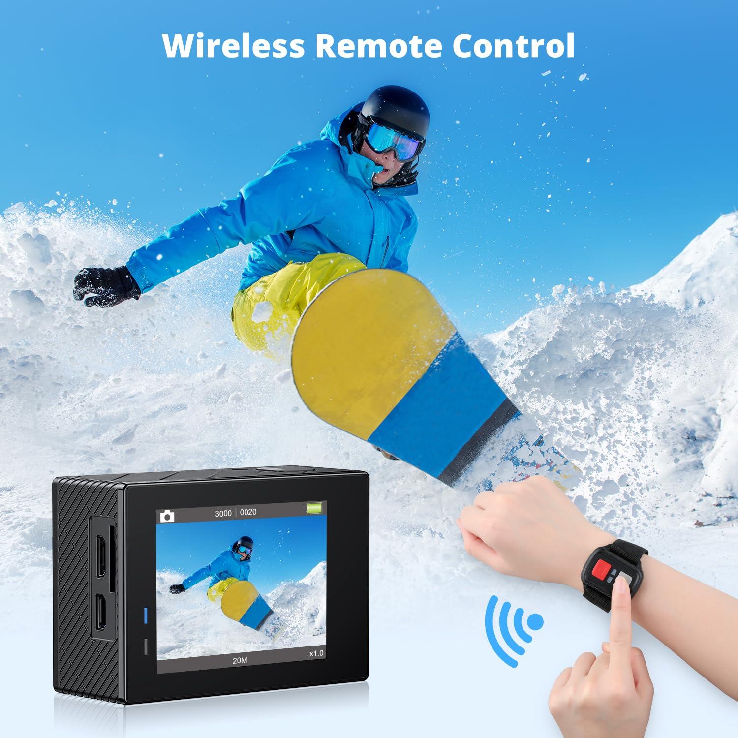 AKASO AKASO Brave 4 Action Camera 4K 30fps Ultra HD WiFi Sport Cameras with Waterproof Floating Hand Grip Bundle