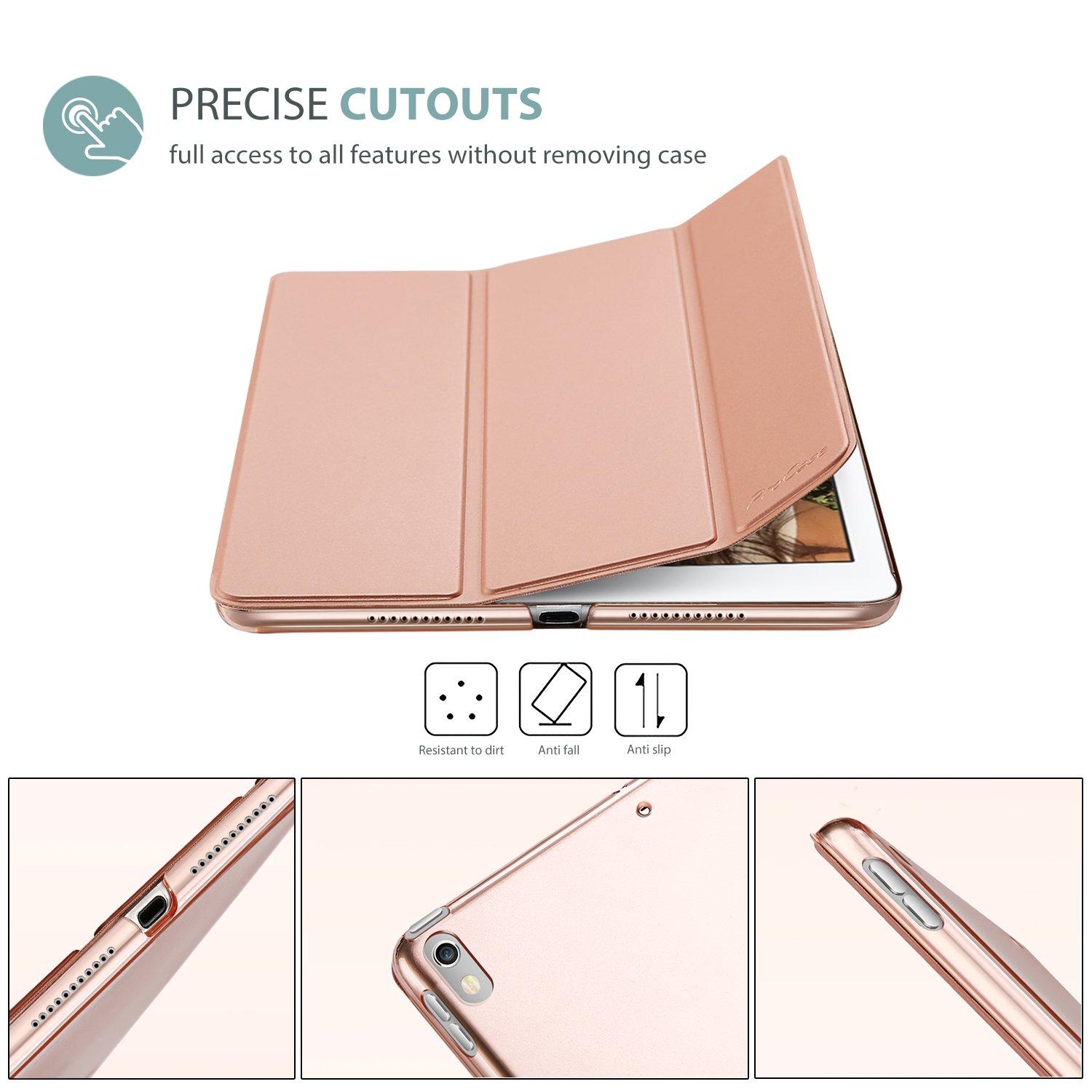 ProCase ProCase Smart Casefor 10.5 iPad Air 3rd Generation 2019 / iPad Pro 2017, Slim Stand Cover with Translucent Frosted Back for iPad Air 3 -Rosegold