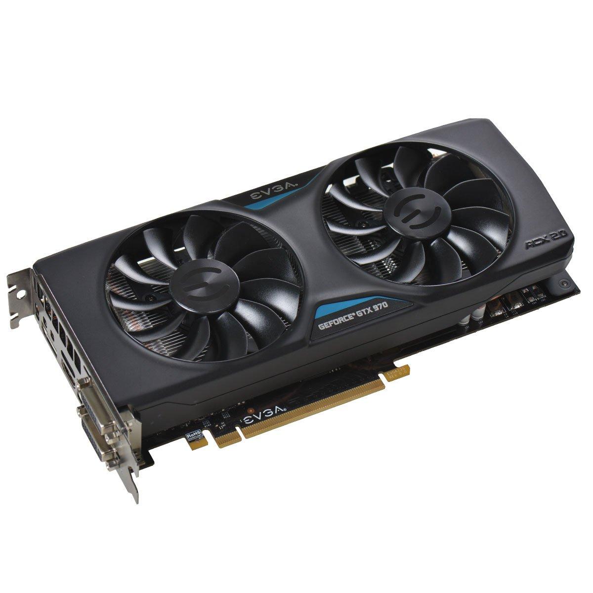EVGA EVGA GeForce GTX 970 4GB SC GAMING ACX 2.0, 26% Cooler and 36% Quieter Cooling Graphics Card 04G-P4-2974-KR