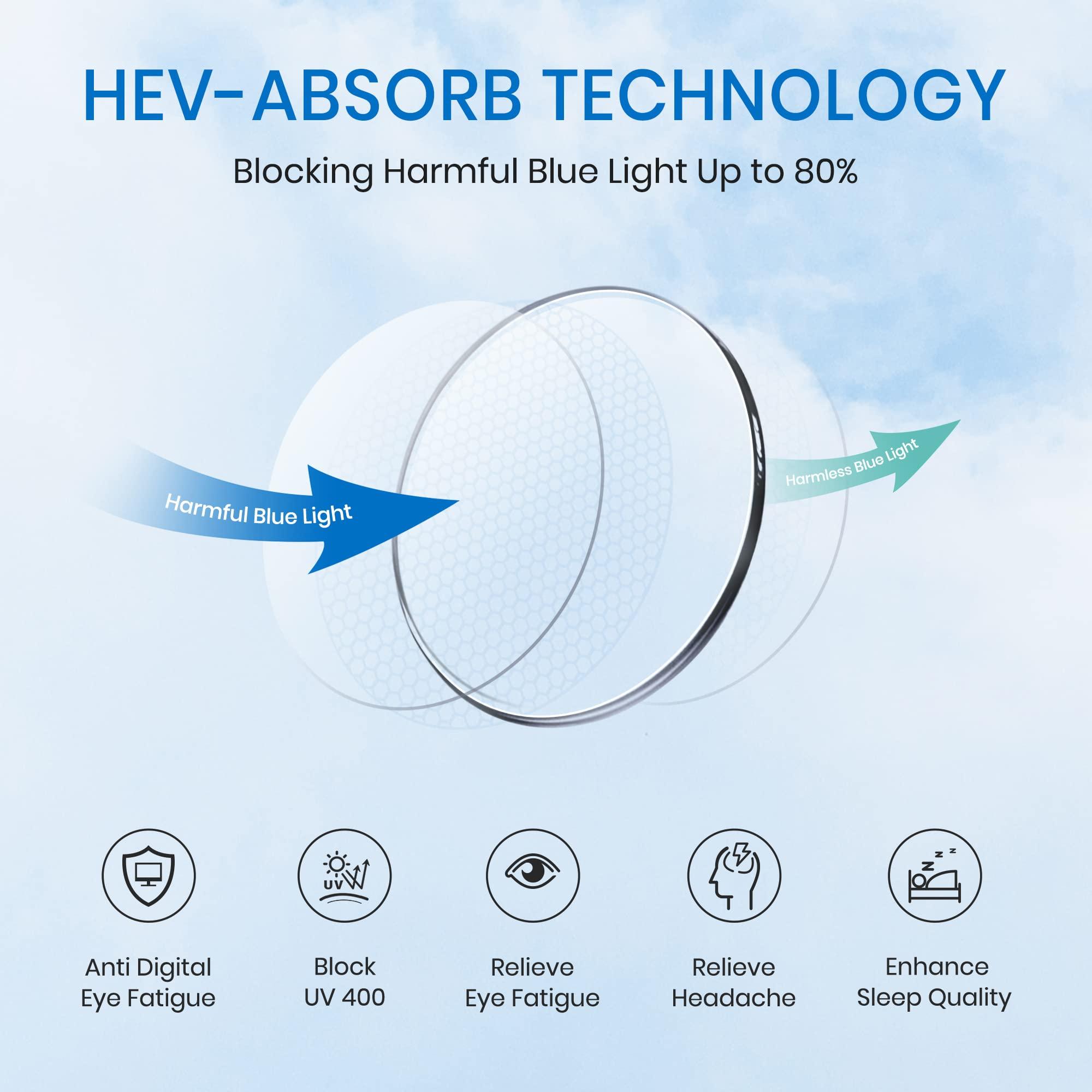 Cyxus Cyxus Round Blue Light Glasses Women Men Retro Circular Computer Glasses Anti Blue Light Blockers 8149