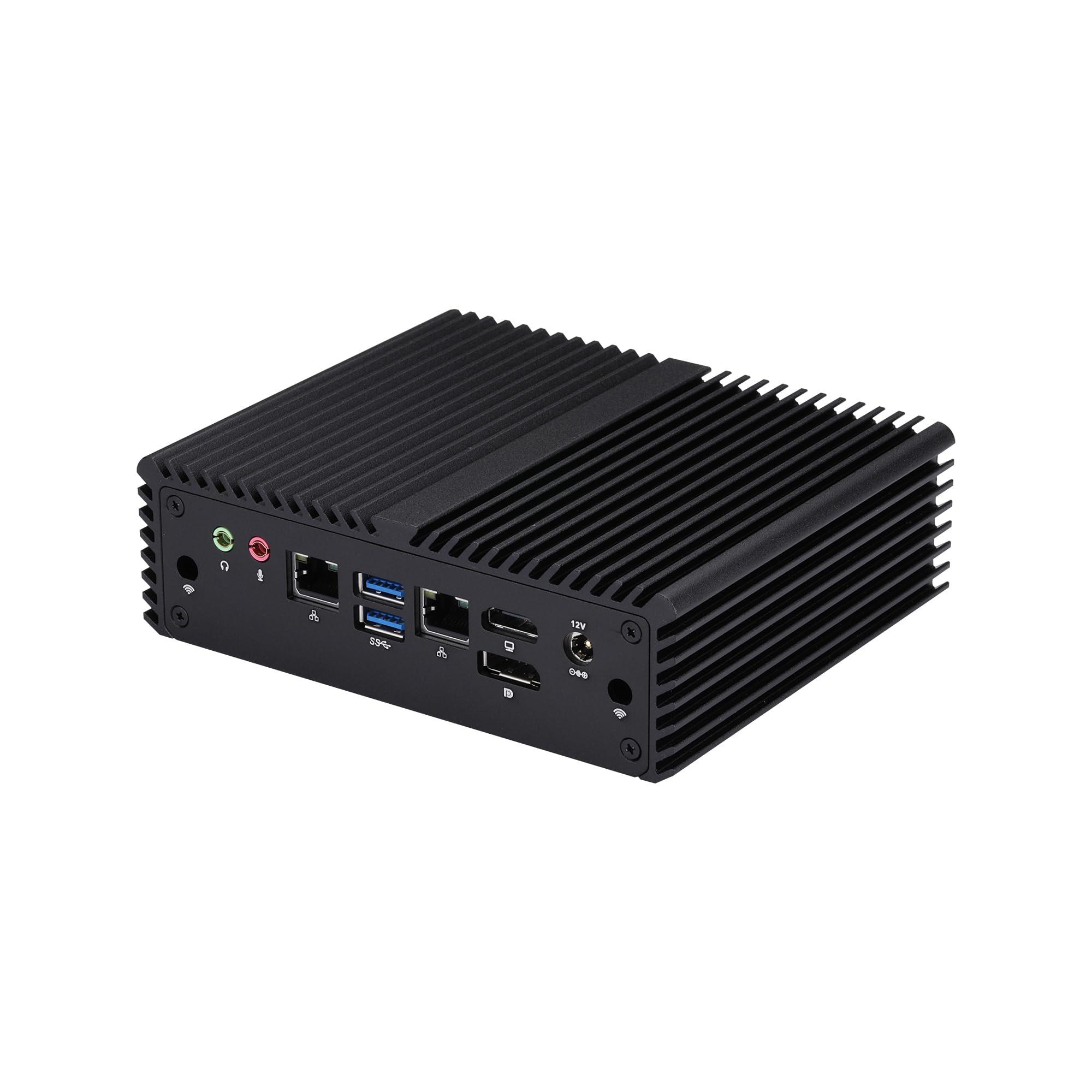 Qotom Qotom Industrial PC Q30921P 5405U Whiskey Lake, 2.3GHz AES-NI (4GB RAM 128GB M.2 SSD WiFi) RS232,Dual LAN,DP+HD,Auto Power On, Industrial Mini PC
