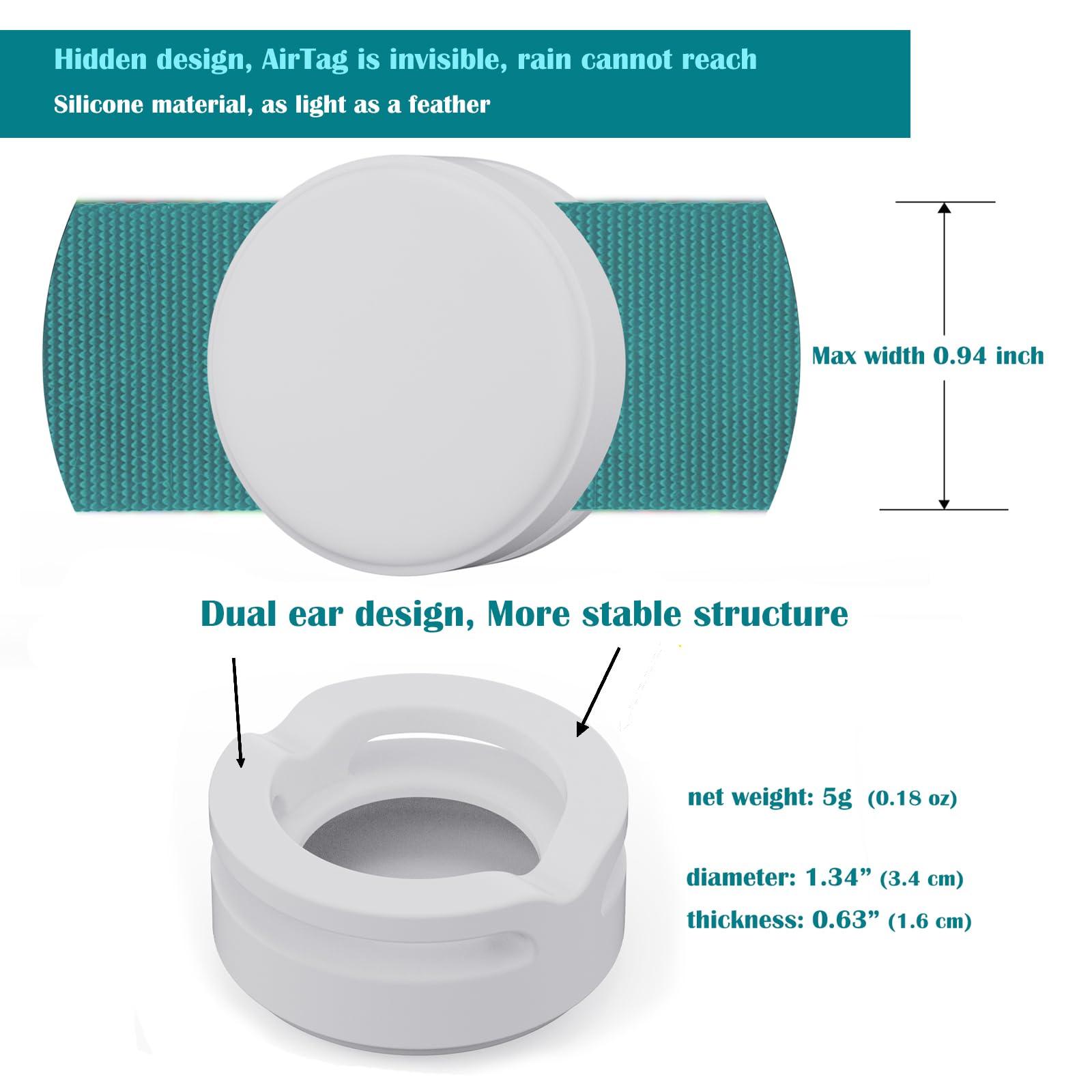 ZUBUHUHU 4 Pack AirTag Holder for Kids Shoelaces, Hidden Silicone Air Tag Case Holder for Children Shoes Shoestring (Black, White, Pink, Dark Blue)